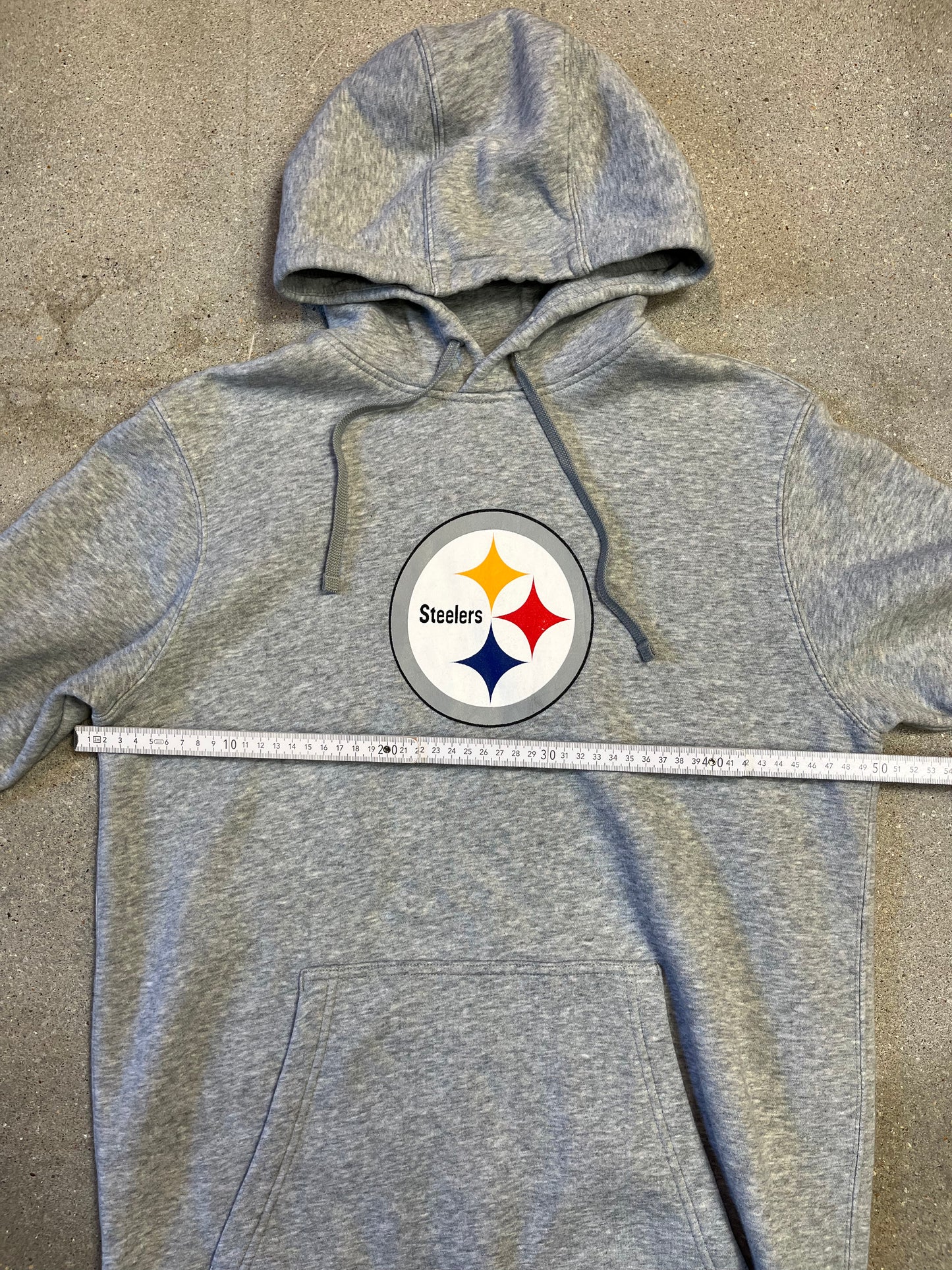 Heather Grey steelers Logo Hoodie (S)