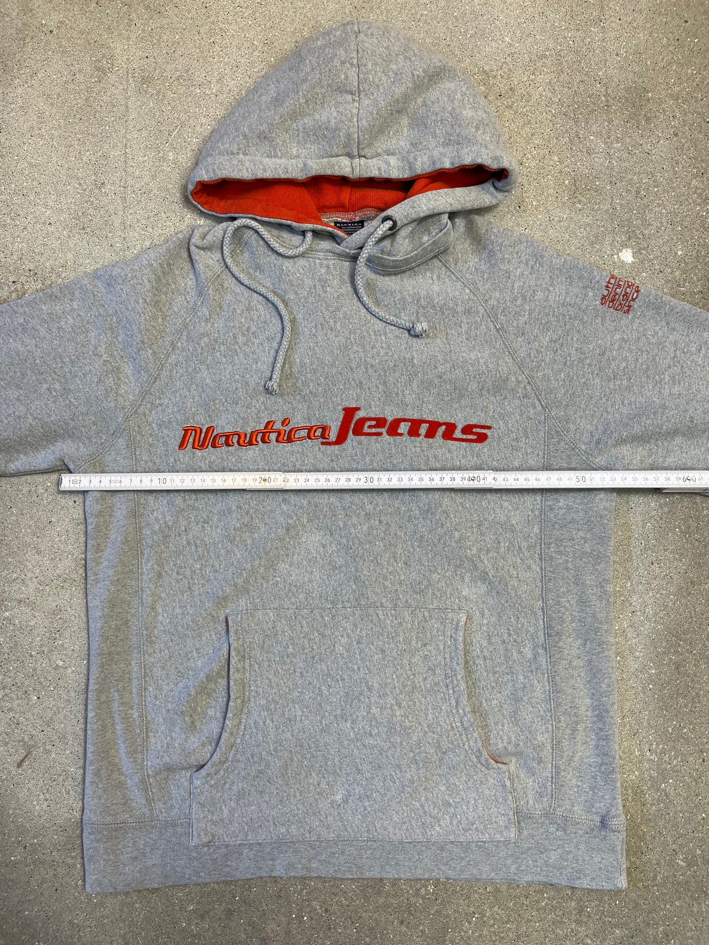 Heather Grey Nautica Spellout Hoodie (M)