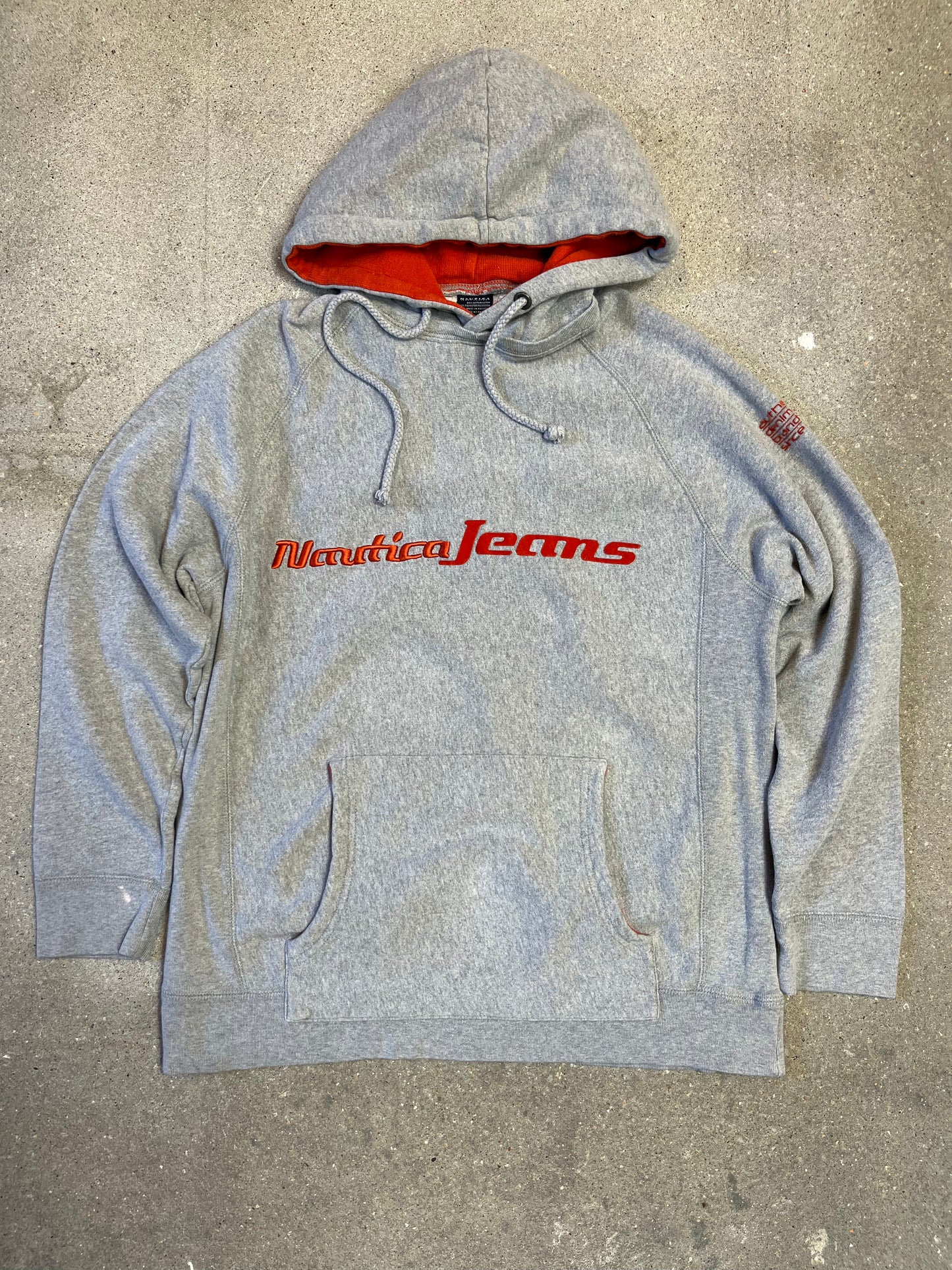 Heather Grey Nautica Spellout Hoodie (M)