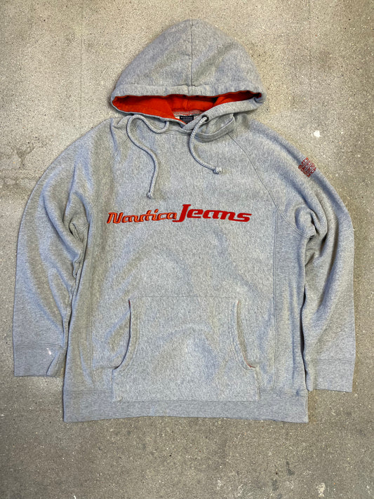 Heather Grey Nautica Spellout Hoodie (M)