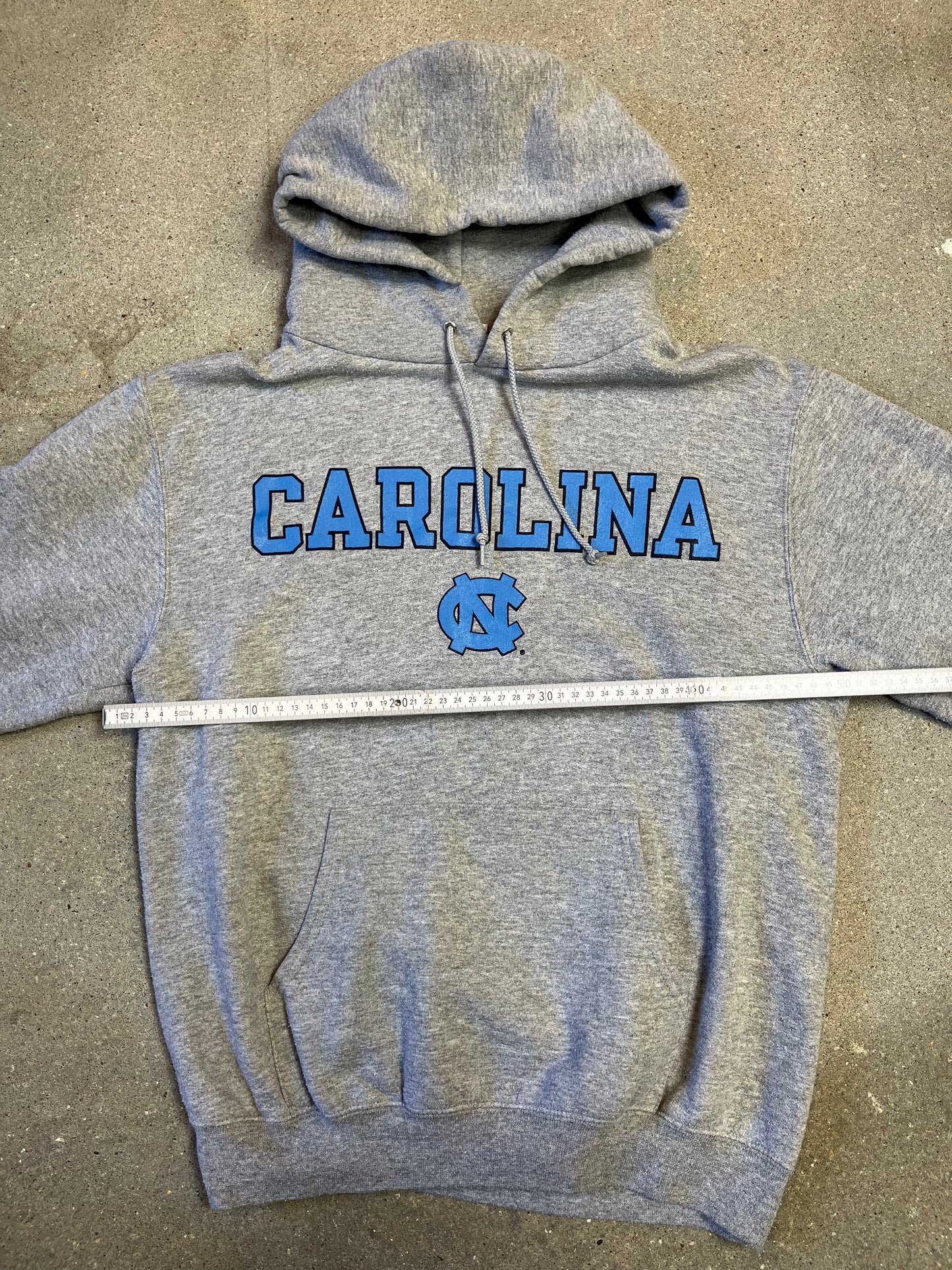 Heather Grey / UNC Blue Carolina Varsity Hoodie (Small)