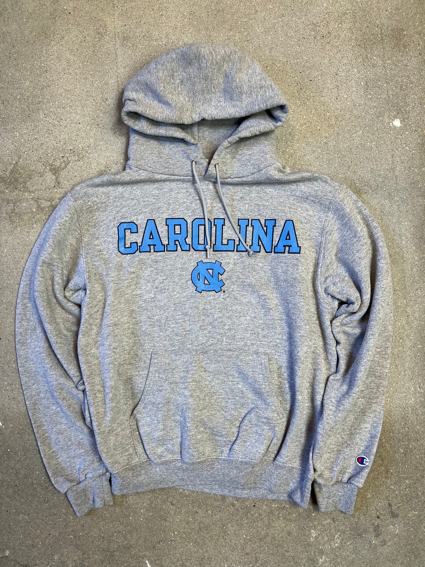 Heather Grey / UNC Blue Carolina Varsity Hoodie (Small)