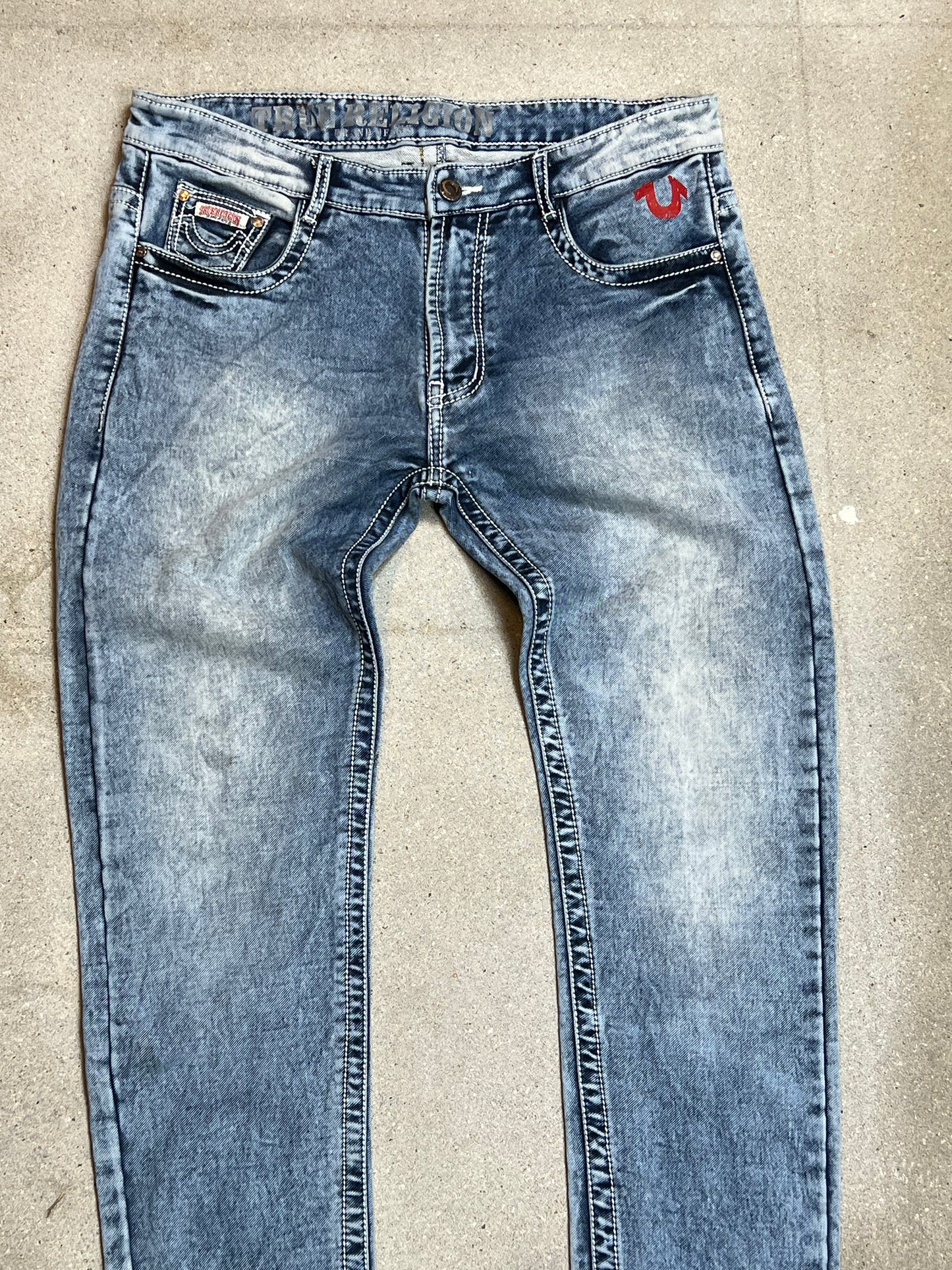 True Religion Jeans Light vintage stone washed Denim (W35"L34")