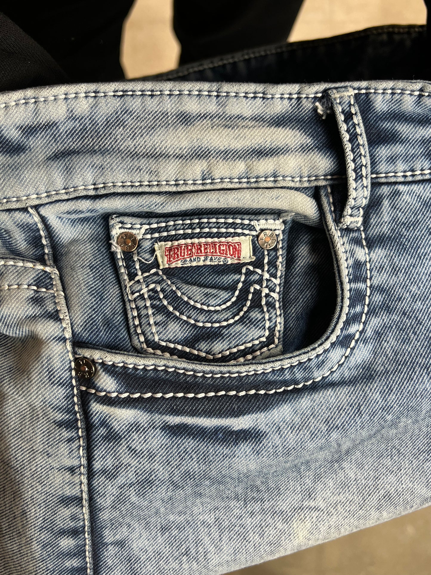 True Religion Jeans Light vintage stone washed Denim (W35"L34")