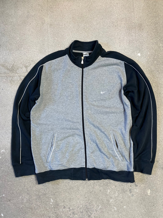 Heather Grey / black Vintage y2k 00s Nike Zip Sweatshirt (L)