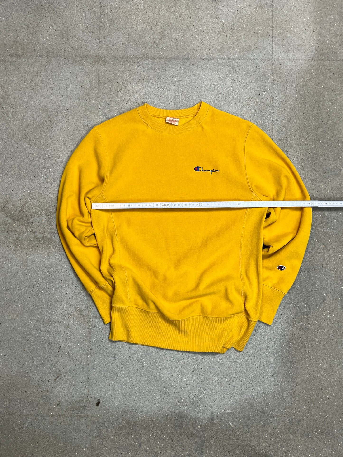 MANGO YELLOW 90s VINTAGE CHAMPION REVERSE WEAVE SWEATSHIRT (MEDIUM)