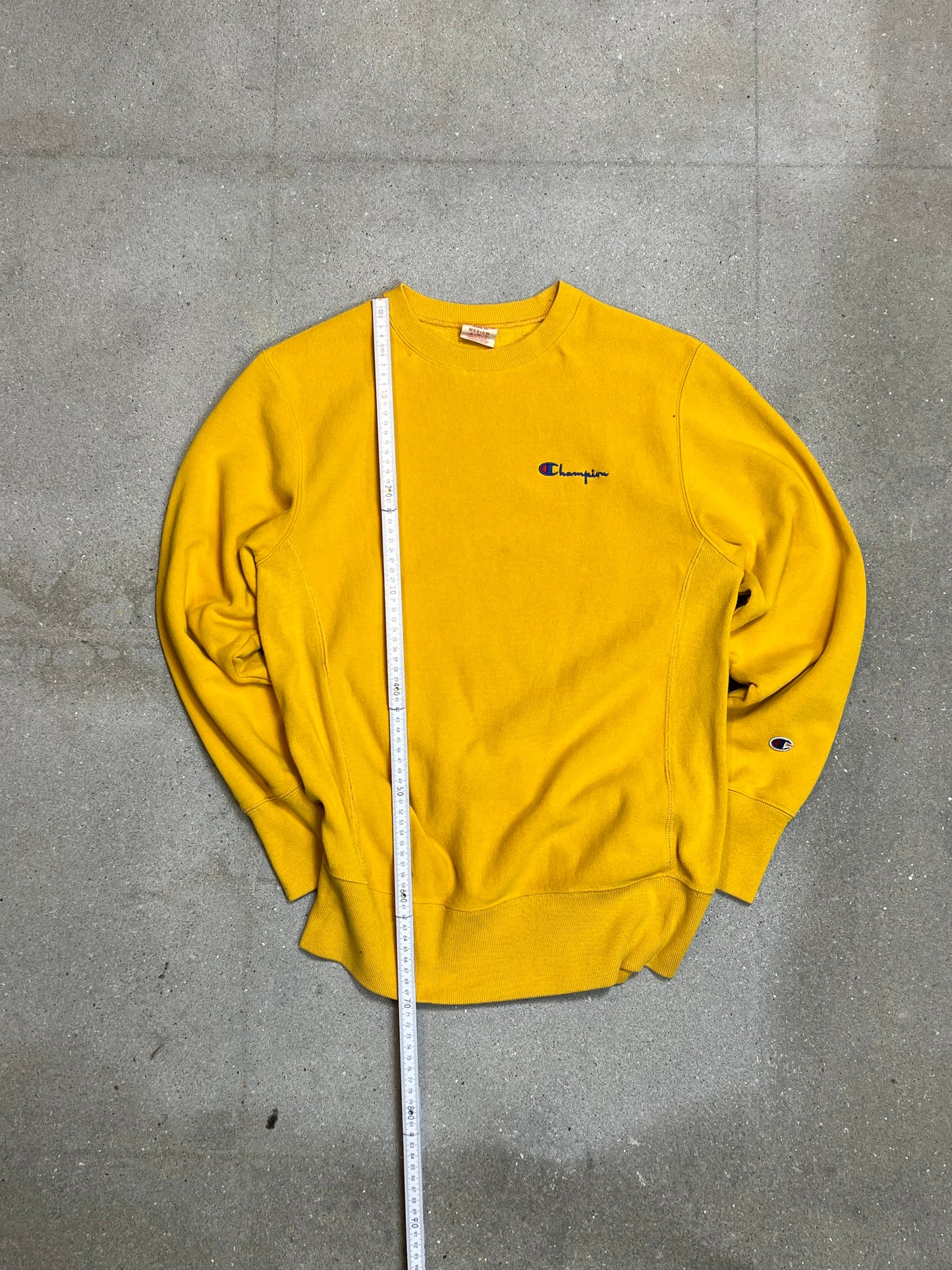 MANGO YELLOW 90s VINTAGE CHAMPION REVERSE WEAVE SWEATSHIRT (MEDIUM)