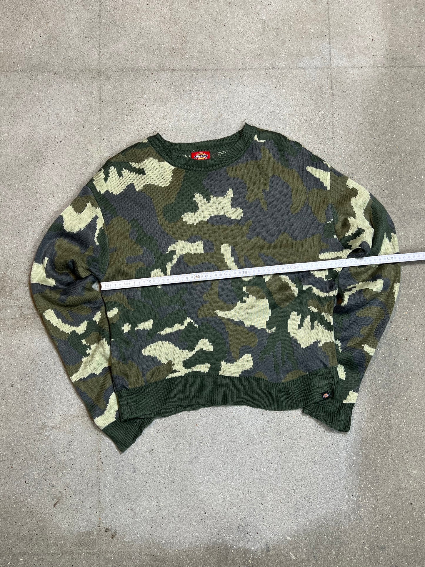 VINTAGE DICKIES CAMOUFLAGE KNIT SWEATSHIRT (MEDIUM) (WOMENS)