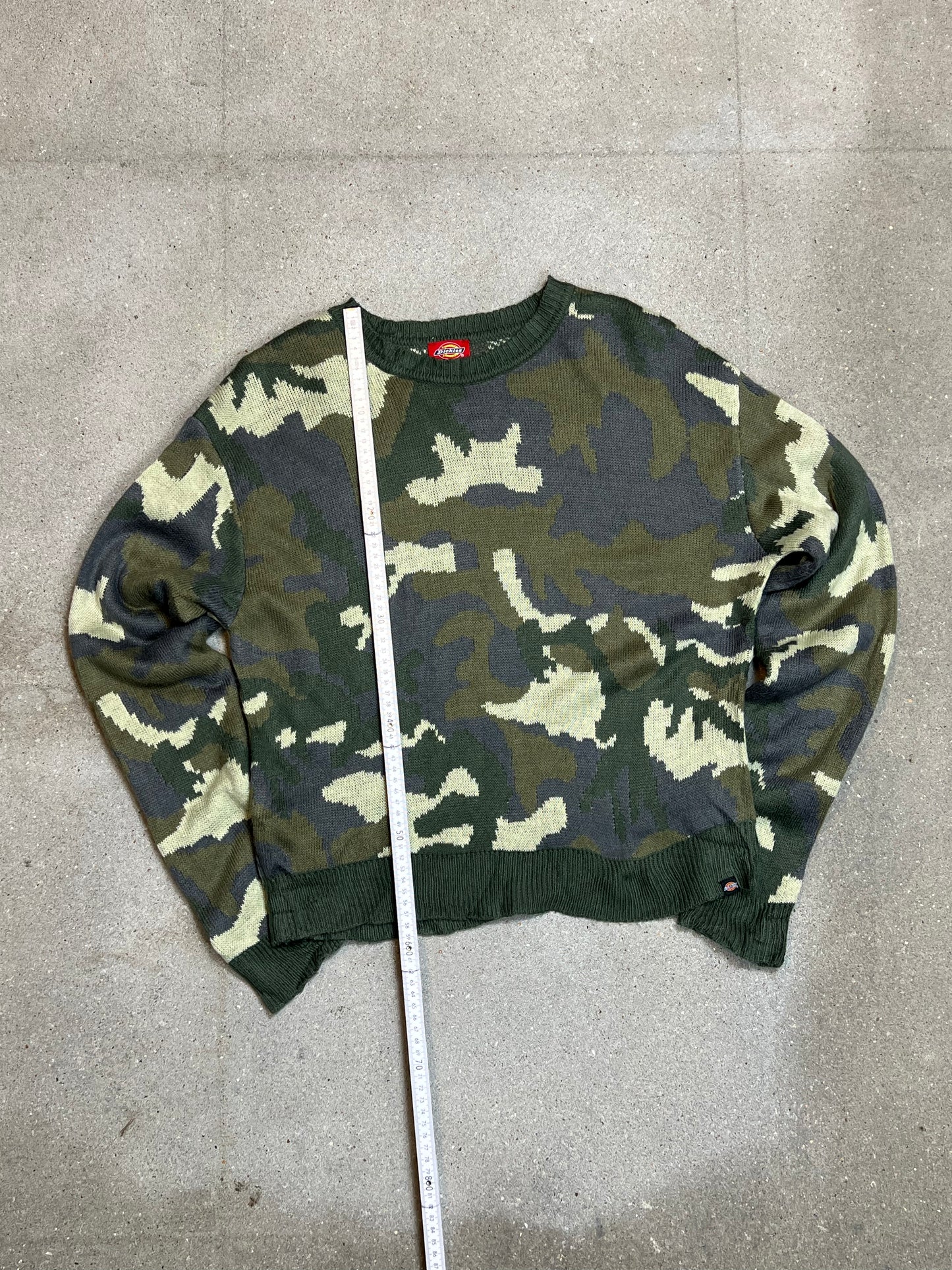 VINTAGE DICKIES CAMOUFLAGE KNIT SWEATSHIRT (MEDIUM) (WOMENS)