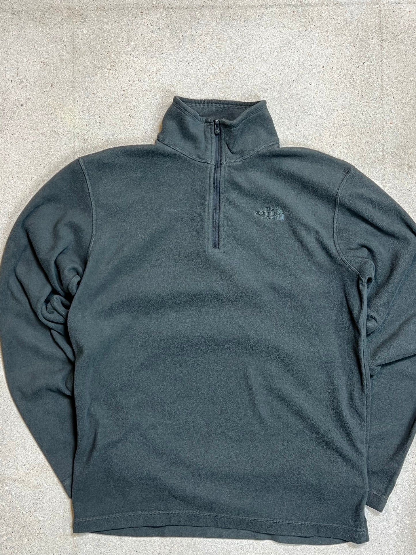 GREY VINTAGE THE NORTH FACE QUARTER ZIP FLEECE (SMALL)