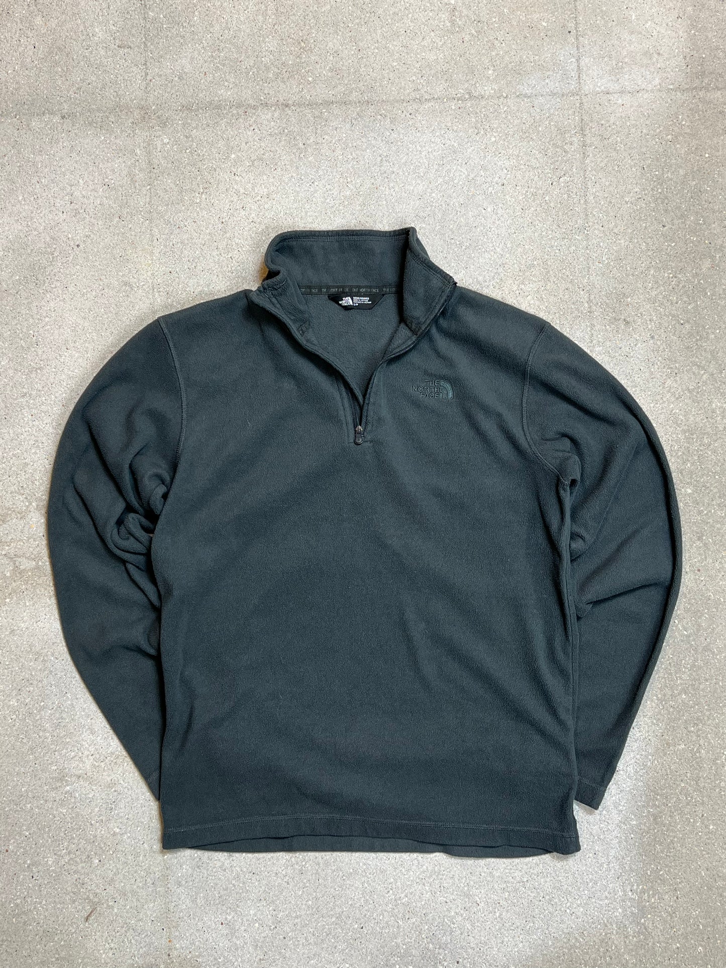 GREY VINTAGE THE NORTH FACE QUARTER ZIP FLEECE (SMALL)