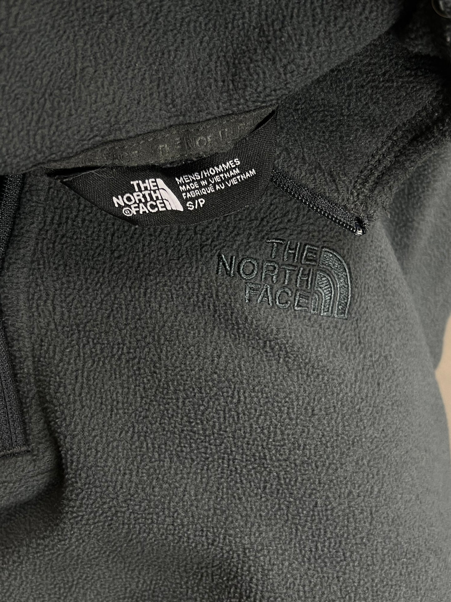 GREY VINTAGE THE NORTH FACE QUARTER ZIP FLEECE (SMALL)