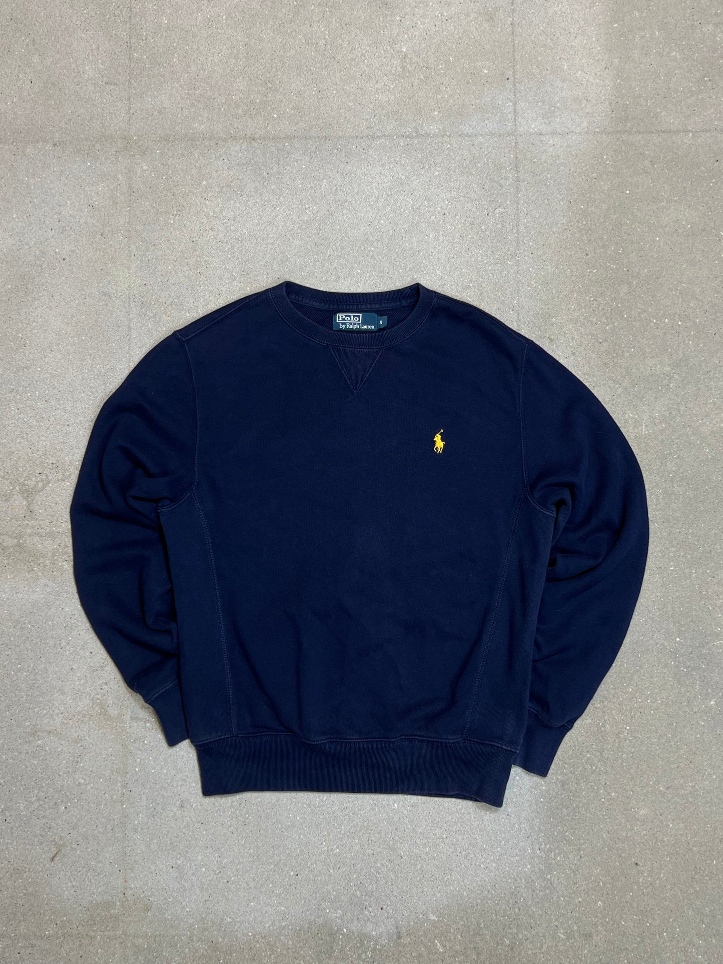 MARINEBLAUES VINTAGE-SWEATSHIRT VON RALPH LAUREN (KLEIN)