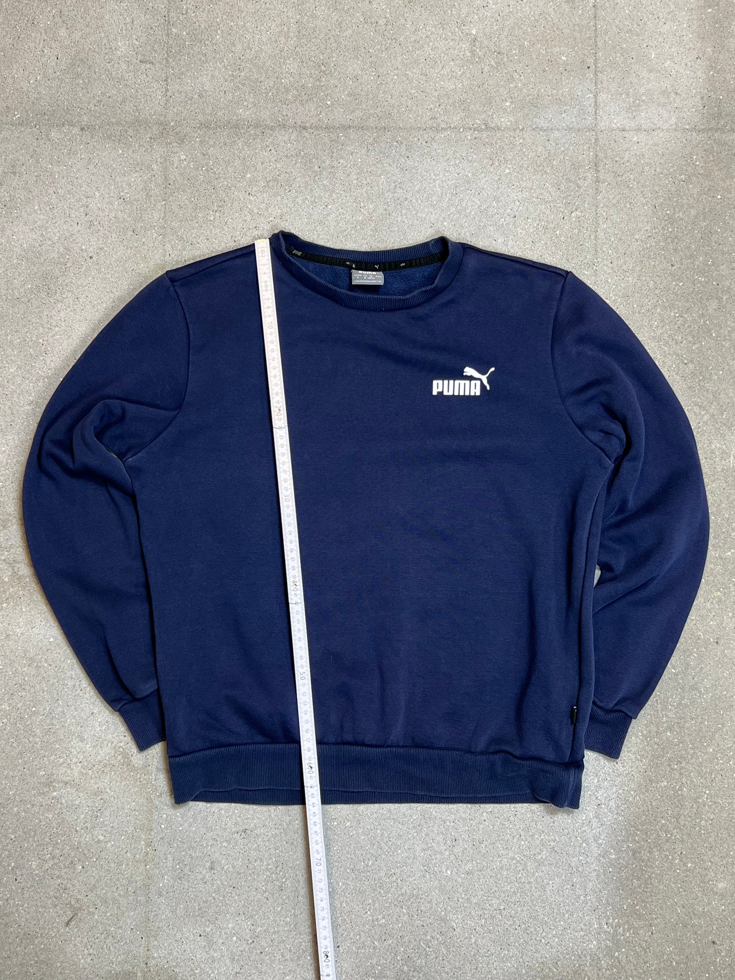 NAVY VINTAGE PUMA SWEATSHIRT (MEDIUM)