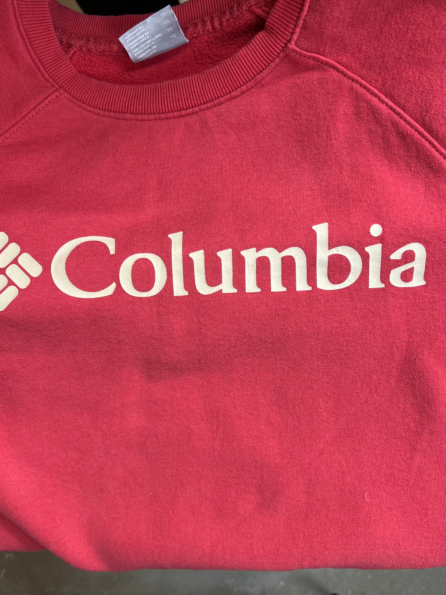 RASPBERRY VINTAGE COLUMBIA BOXY SWEATSHIRT (XLARGE)