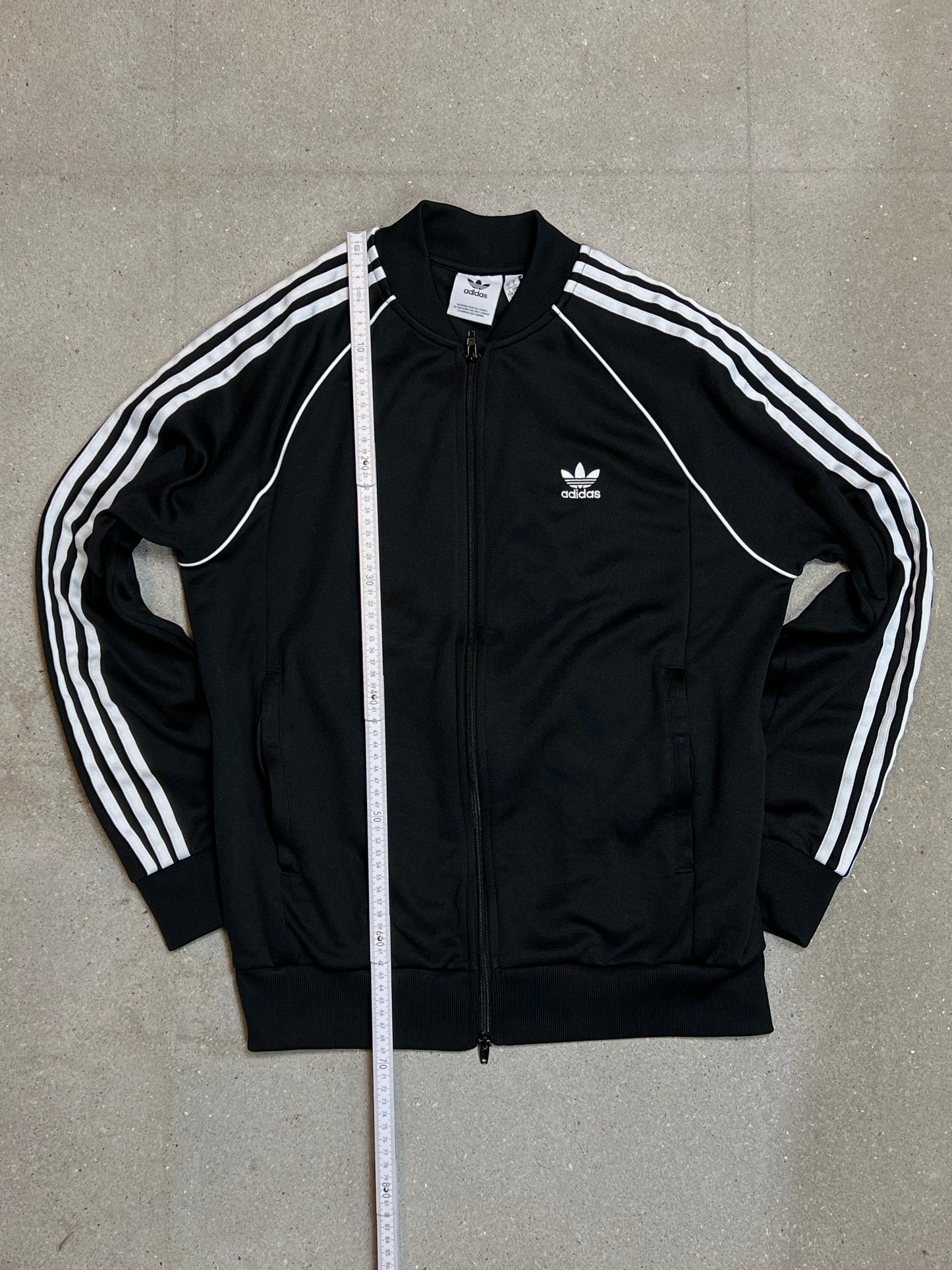 BLACK VINTAGE ADIDAS ZIP TRACK JACKET (XL)