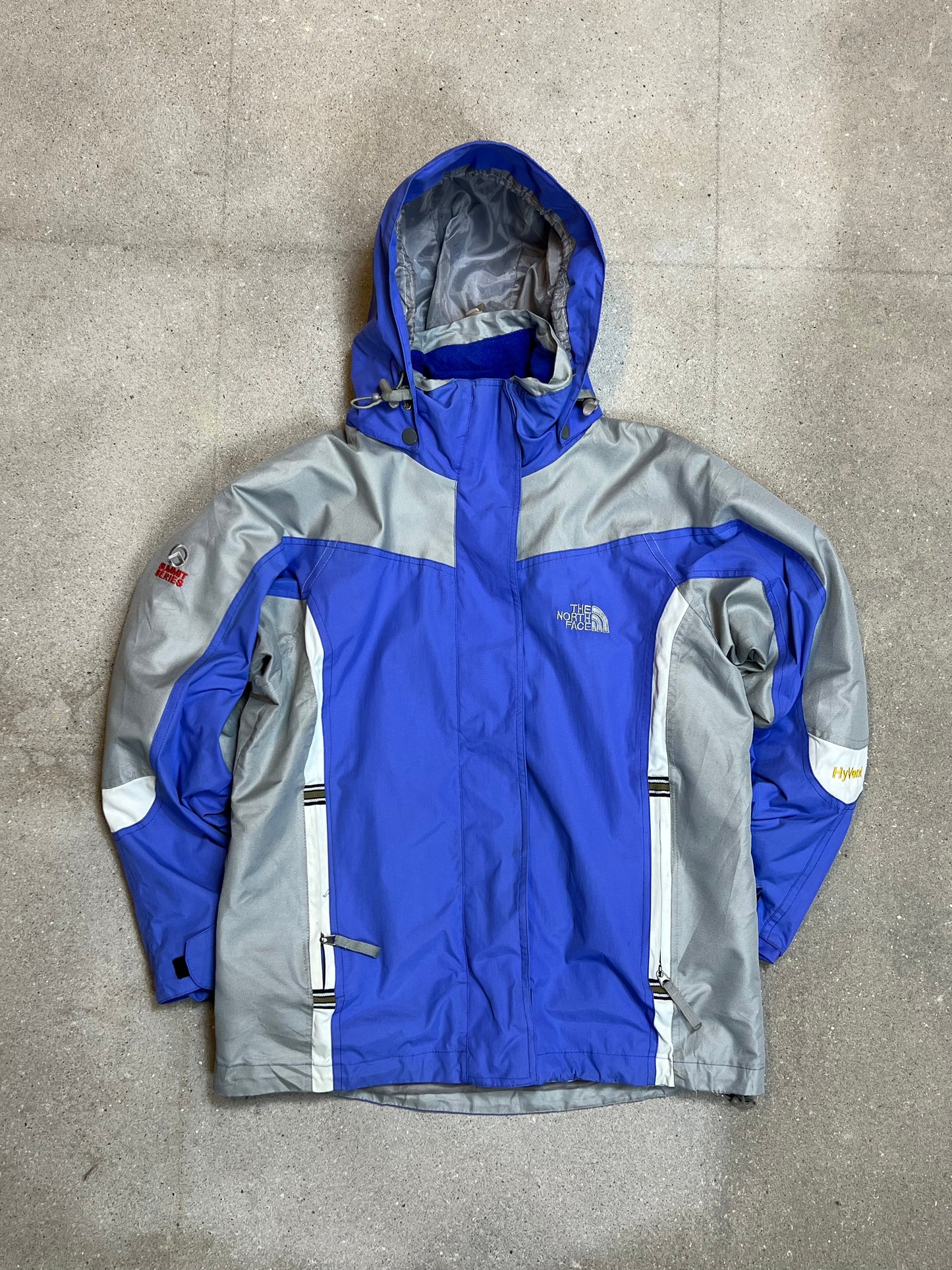 GREY BLUE LILA THE NORTH FACE 2-in-1 HYVENT SUMMIT SERIES JACKET (SMALL)