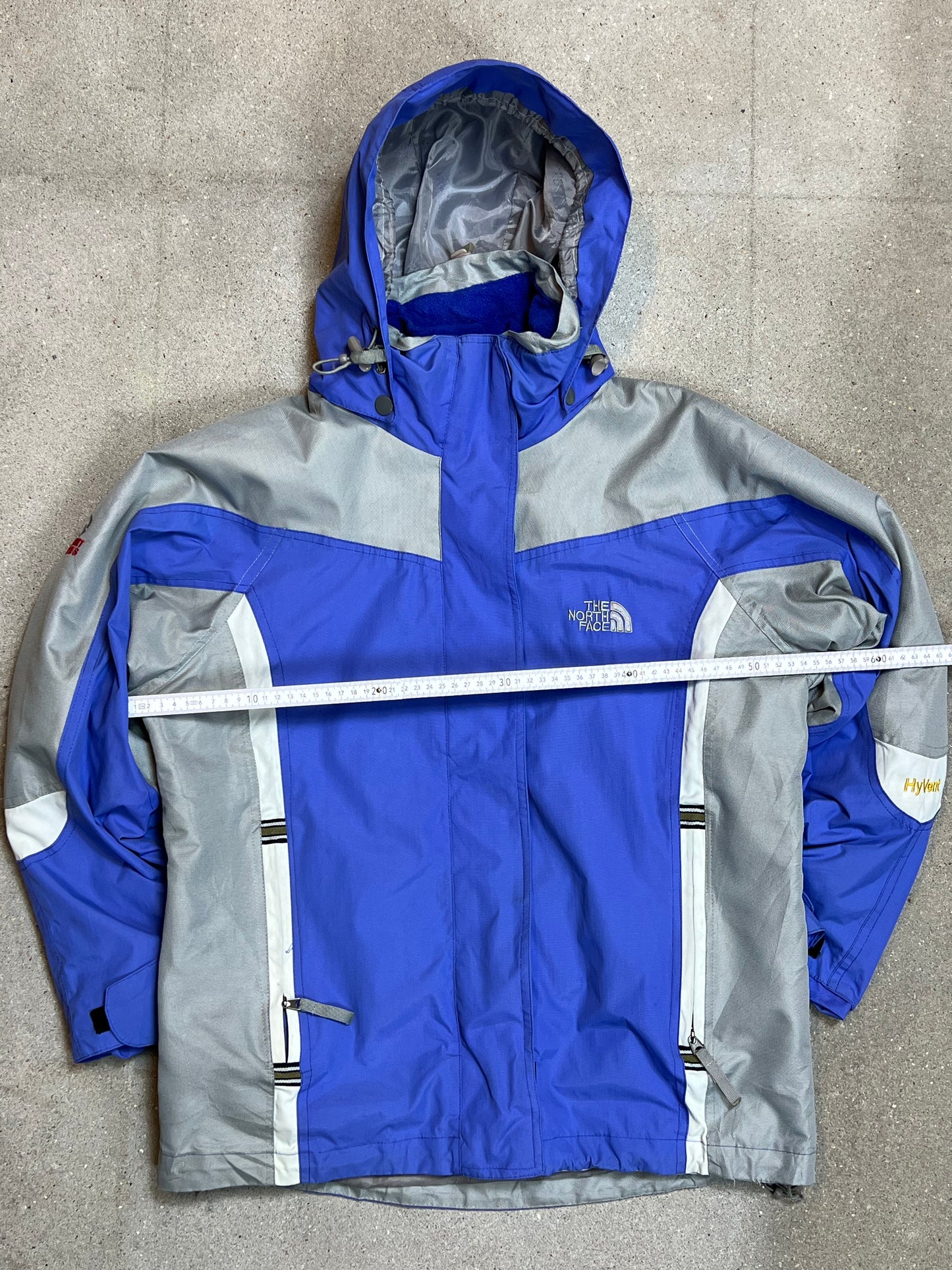 GREY BLUE LILA THE NORTH FACE 2-in-1 HYVENT SUMMIT SERIES JACKET (SMALL)