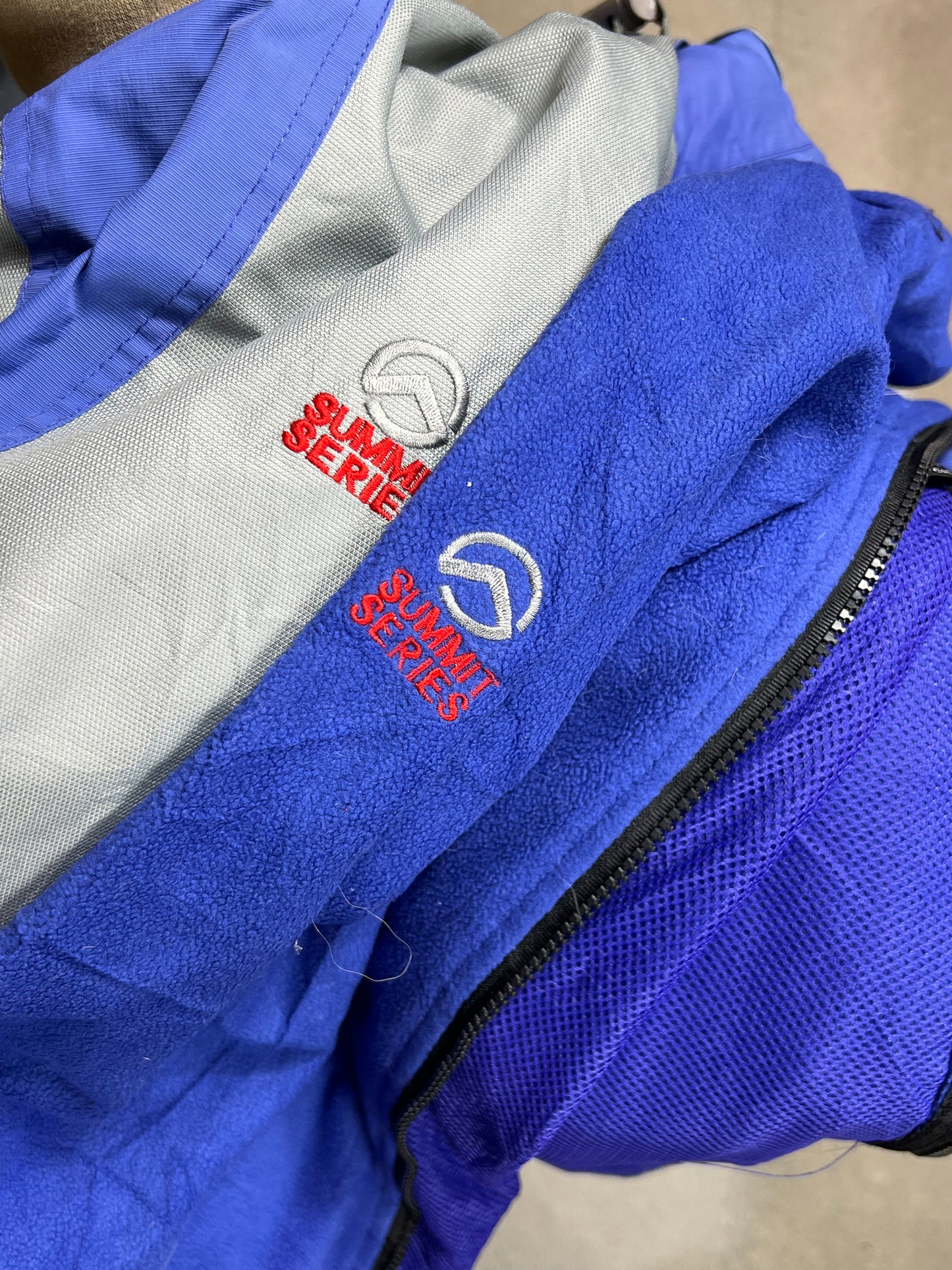 GREY BLUE LILA THE NORTH FACE 2-in-1 HYVENT SUMMIT SERIES JACKET (SMALL)