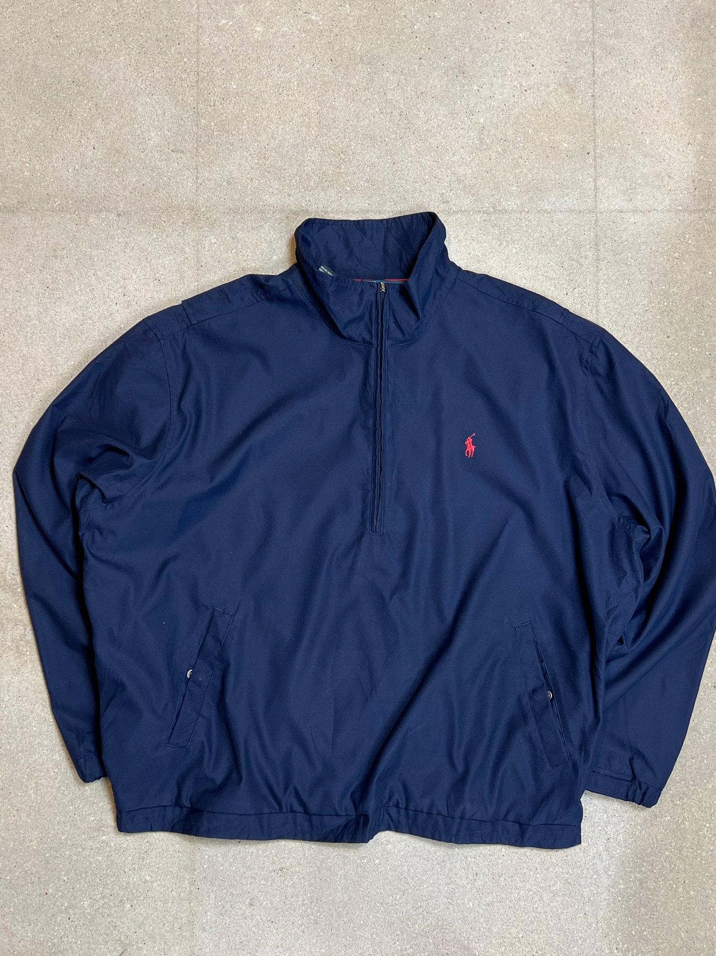 NAVY VINTAGE RALPH LAUREN ANORAK BOMBER JACKET (XLARGE)