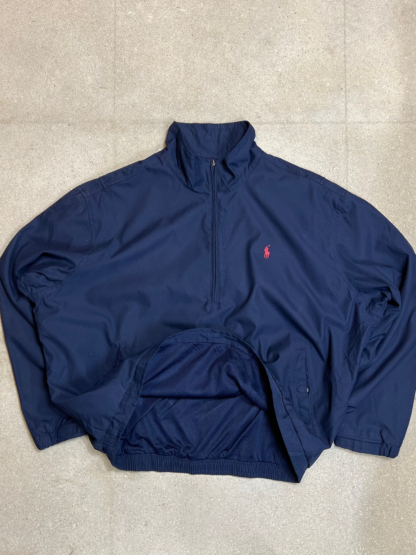 NAVY VINTAGE RALPH LAUREN ANORAK BOMBER JACKET (XLARGE)