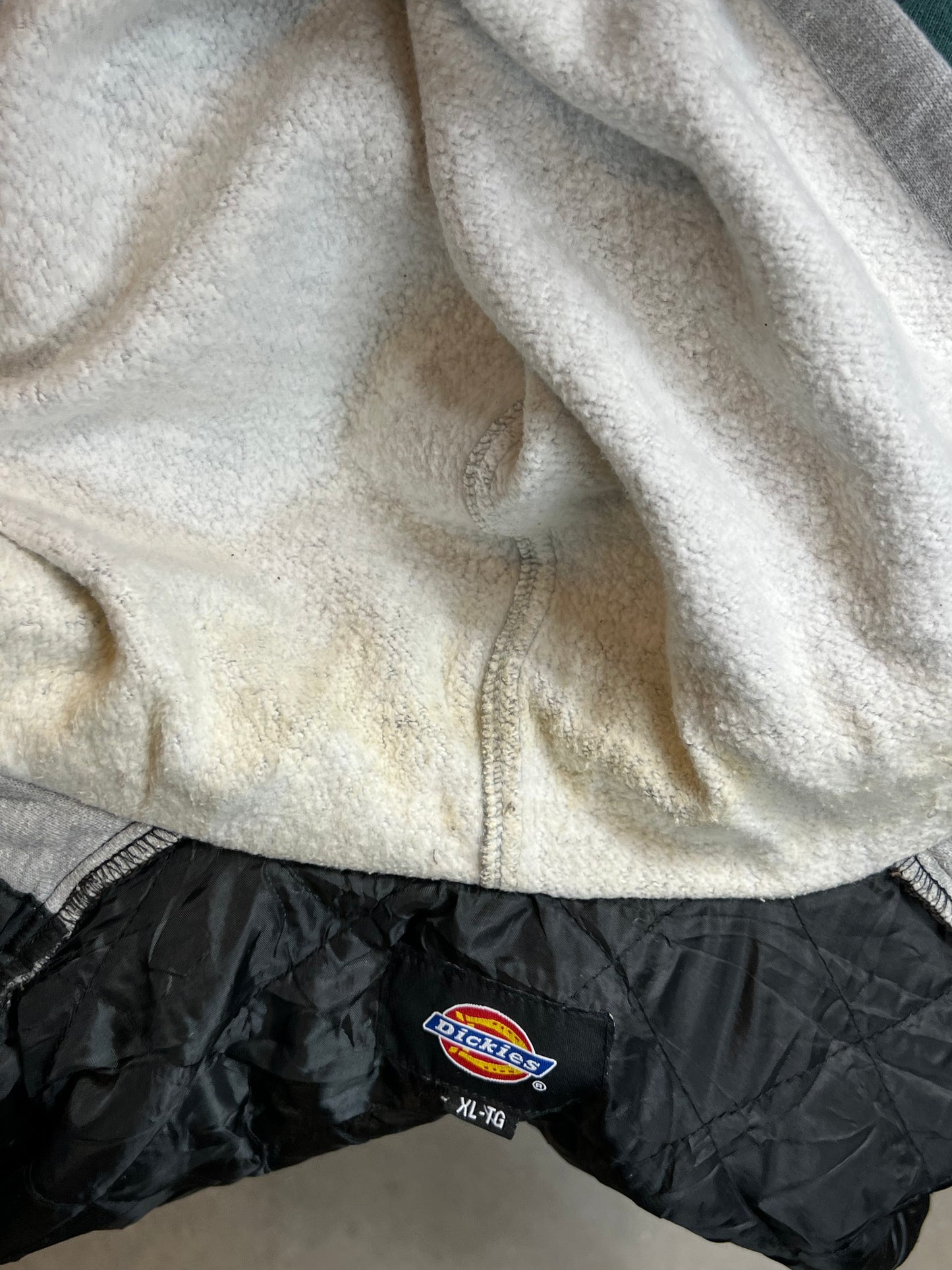 CHECKED BLACK BROWN VINTAGE DICKIES PADDED WORK JACKET (XLARGE)