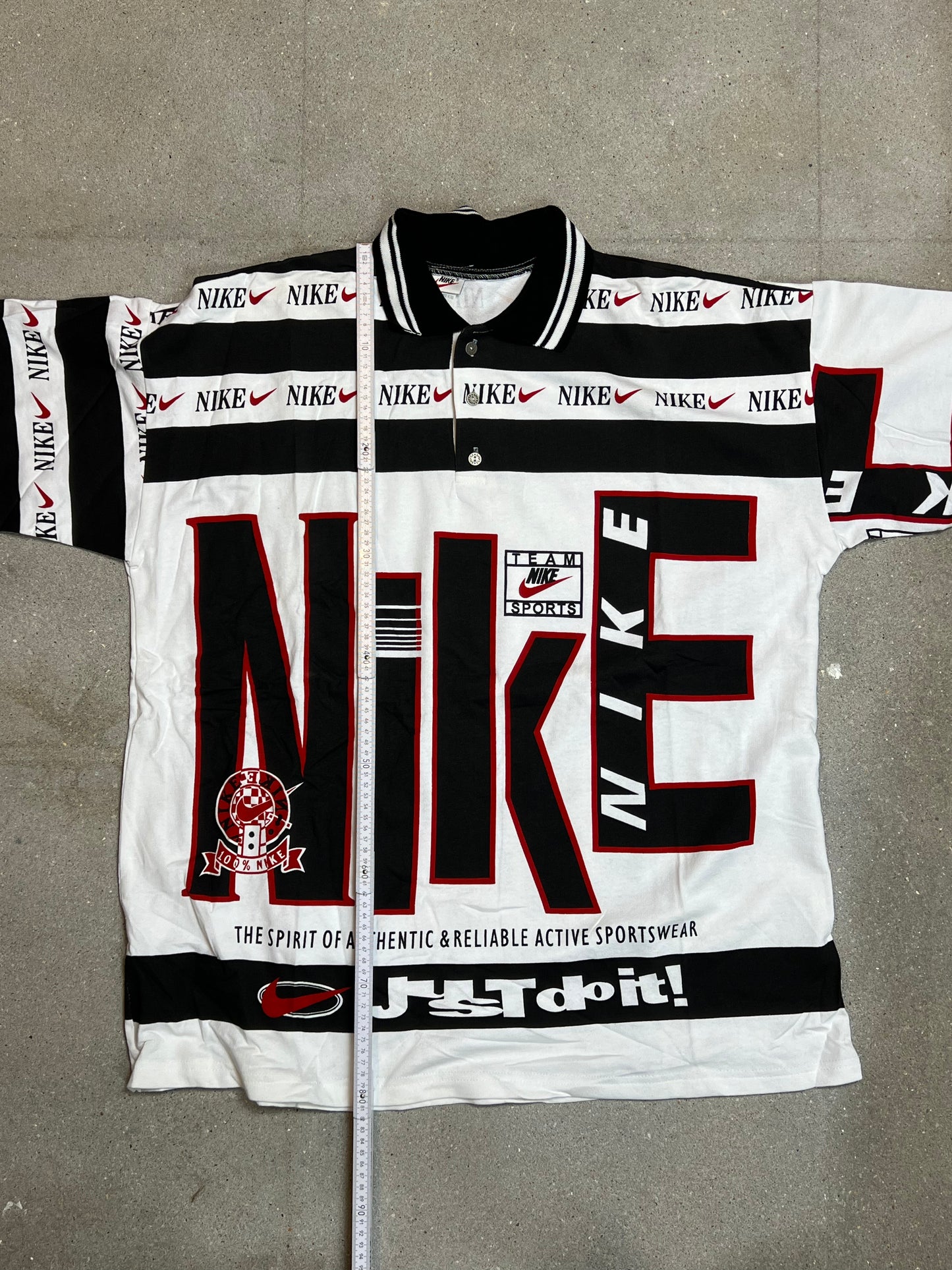 VINTAGE 90s NIKE LONGSLEEVE RUGBY PIQUE POLO SHIRT (XLARGE) (ONESIZE)
