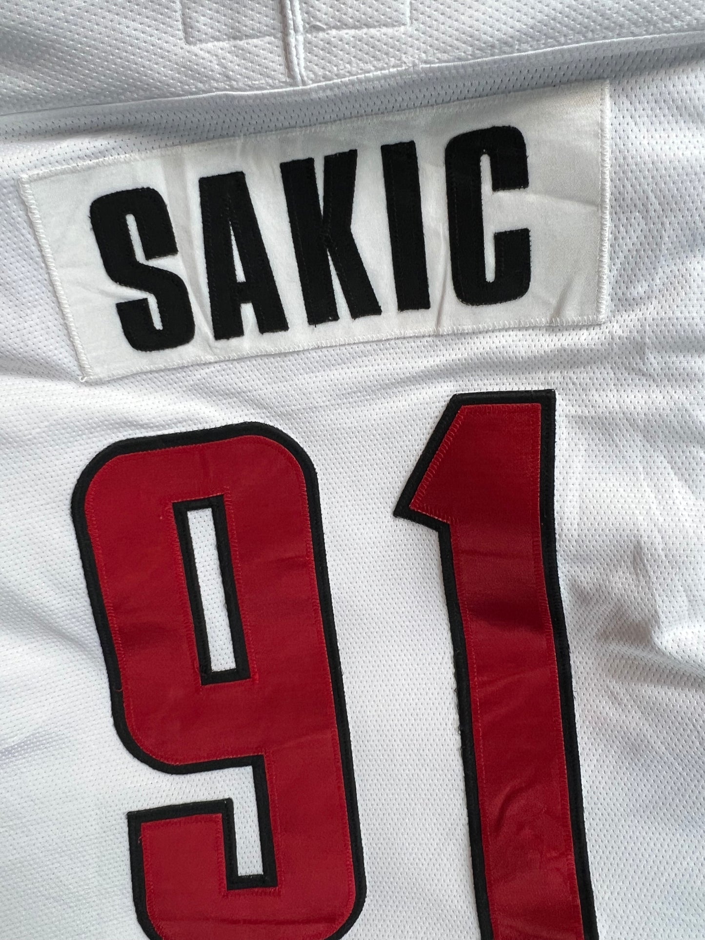 RARE VINTAGE TEAM NIKE x 2002 OLYMPICS TEAM CANDA JOE SAKIC 91 ICE HOCKEY JERSEY (JOE MADE THE GOLD MEDAL GOAL VS USA) (XLARGE)