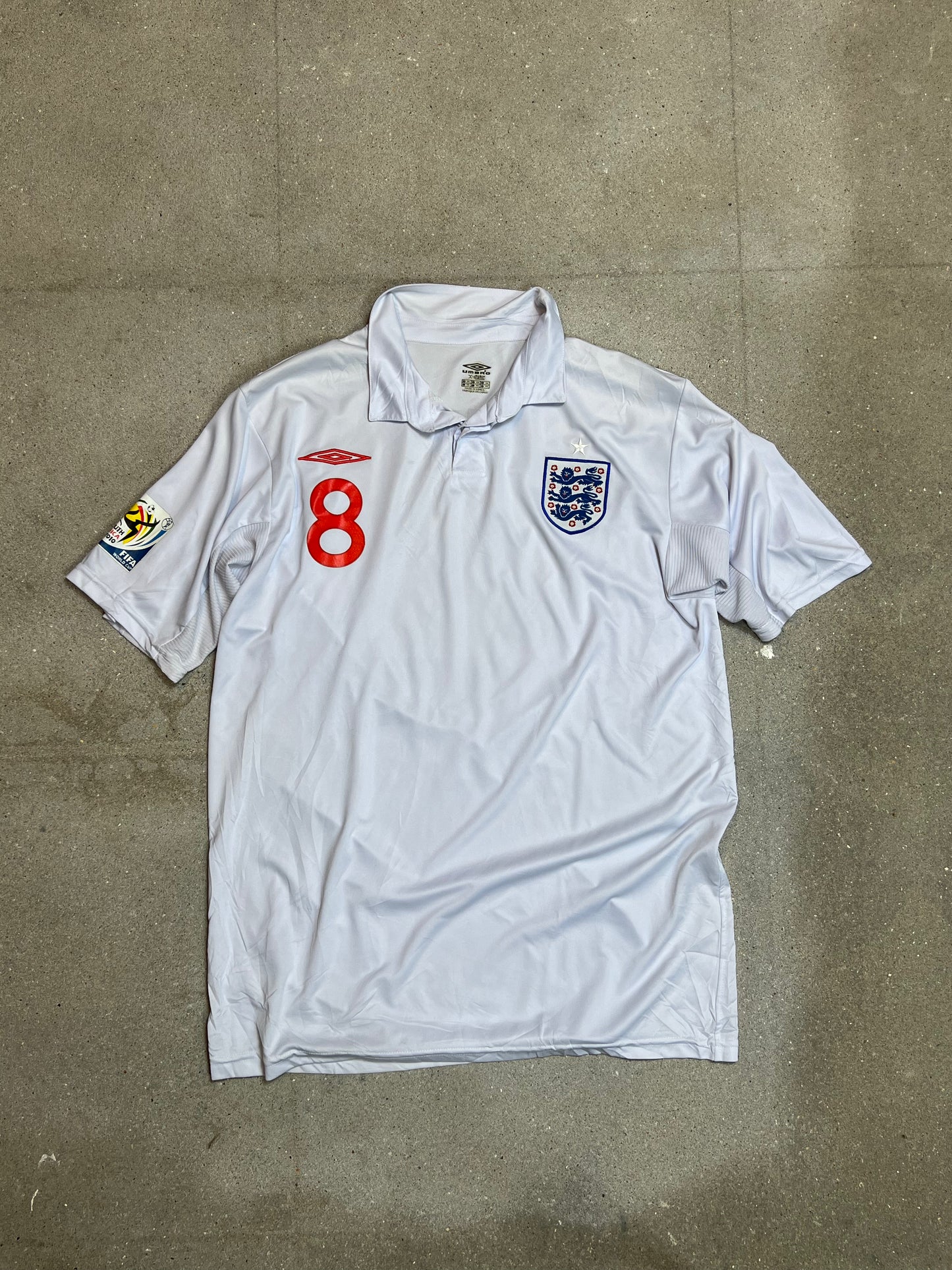 UMBRO x LAMPARD 8 ENGLAND Heimtrikot FIFA WM 2009–2010 Südafrika Fußballtrikot (mittel)