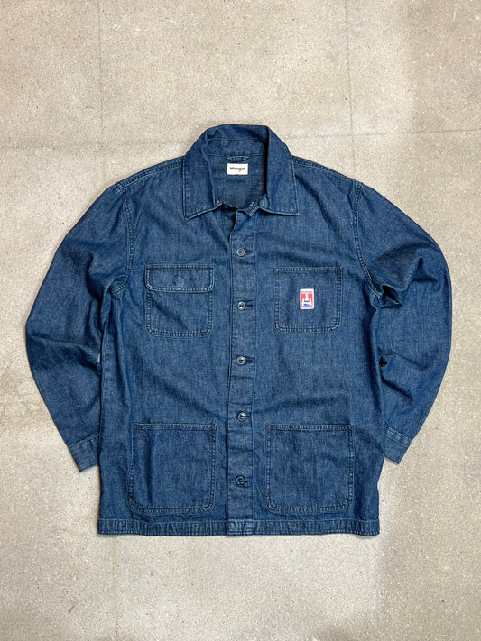 DENIM BLUE VINTAGE WRANGLER SHIRT (LARGE)