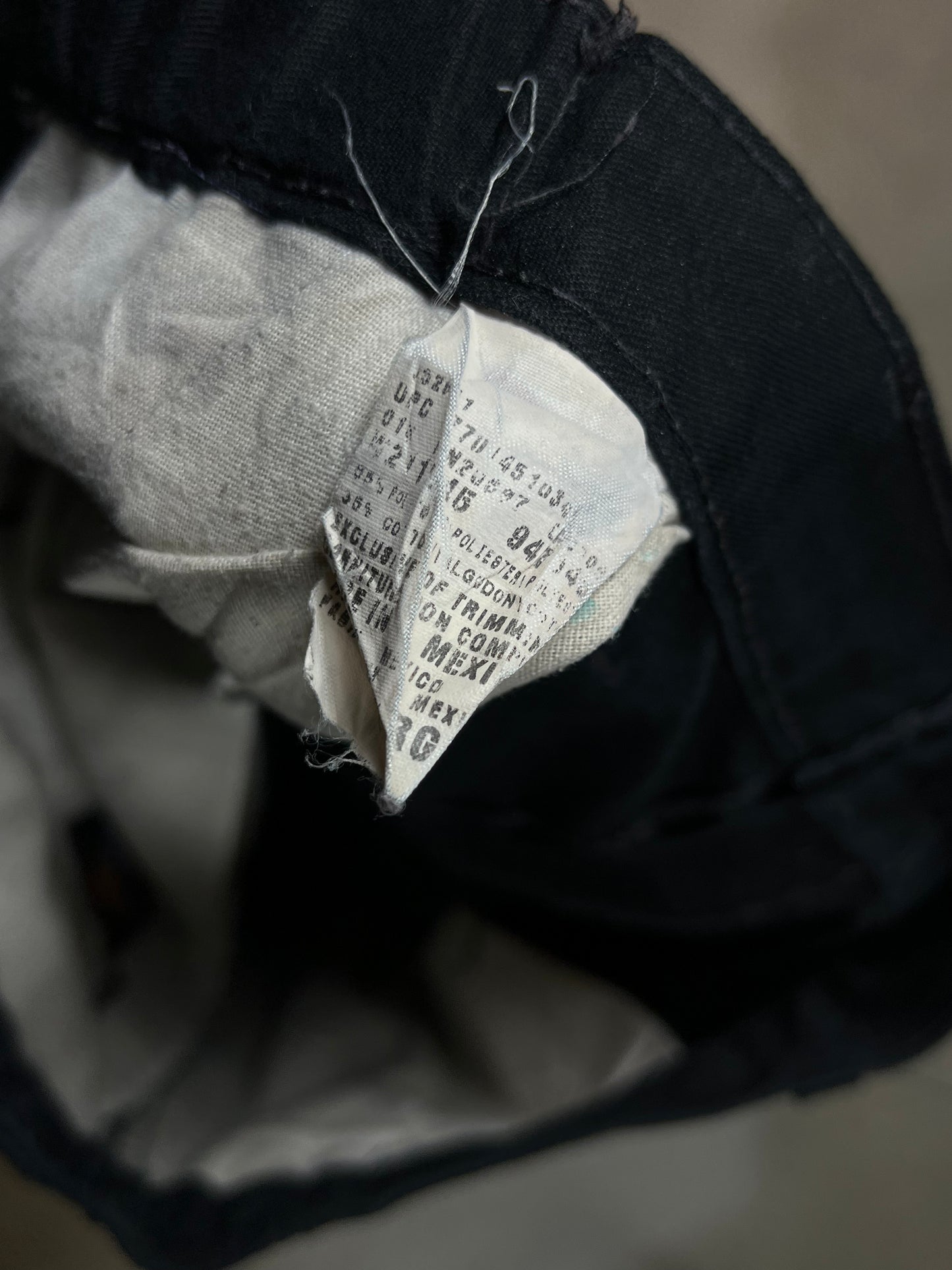 BLACK VINTAGE 90s DICKIES WORKER PANTS MADE IN MEXICO (W30"L30")