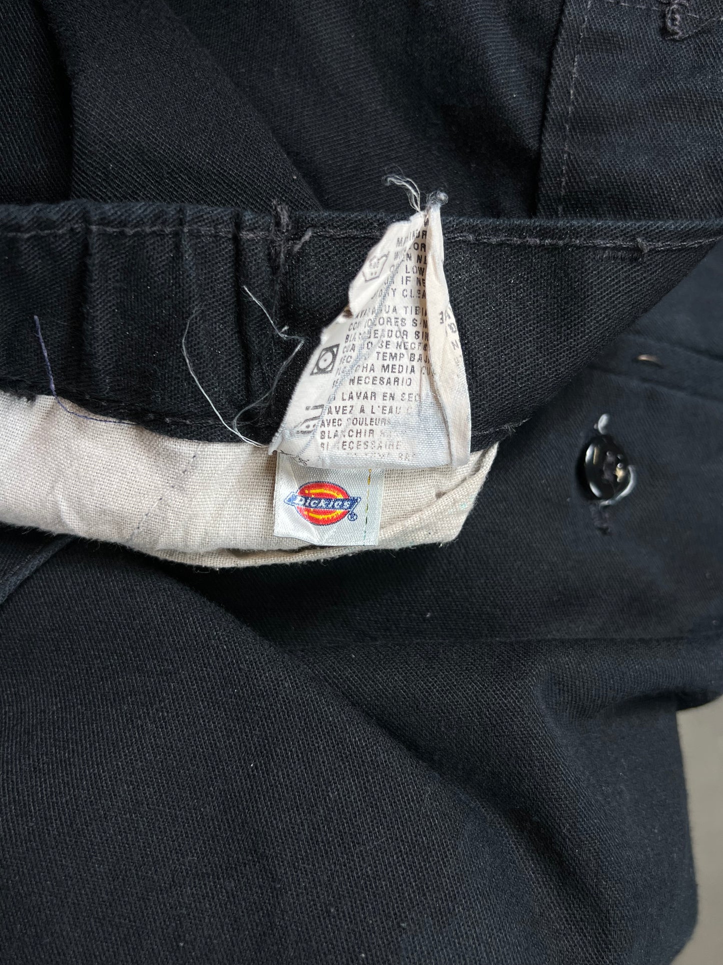 BLACK VINTAGE 90s DICKIES WORKER PANTS MADE IN MEXICO (W30"L30")