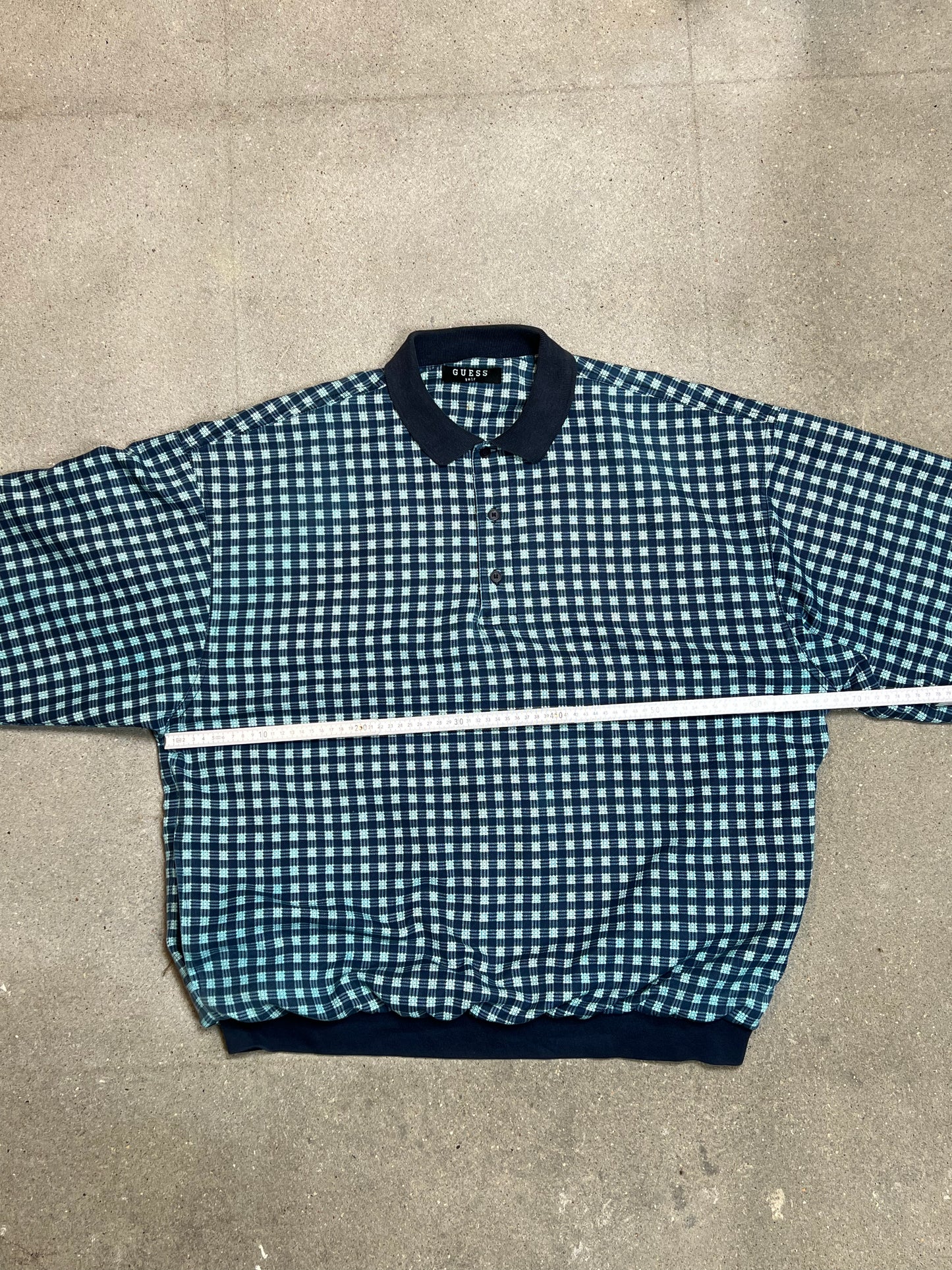 Vintage Guess Golf 90s inspired Rugby Longsleeve Polo Sweatshirt XL/XXL