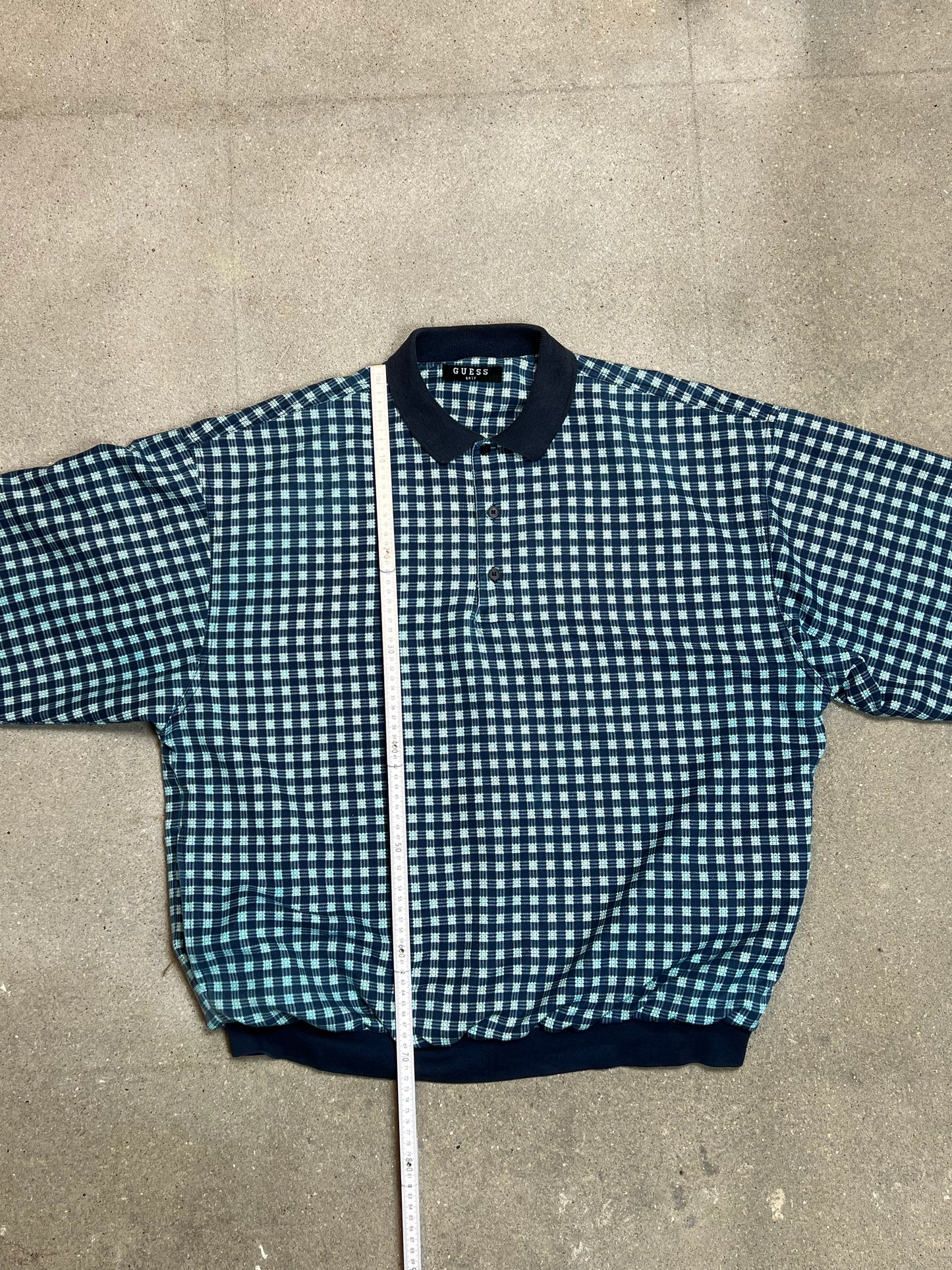 Vintage Guess Golf 90s inspired Rugby Longsleeve Polo Sweatshirt XL/XXL