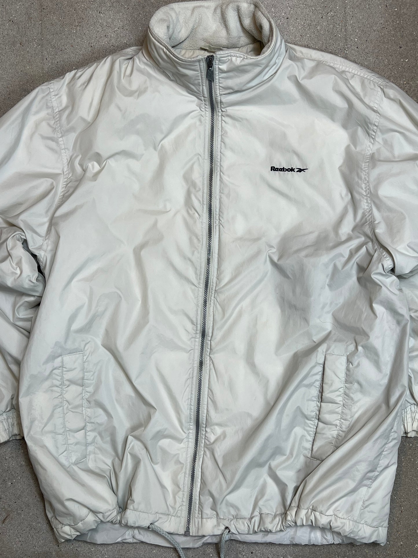 Wit Créme vintage Reebok Padded Coach jacket (XL)