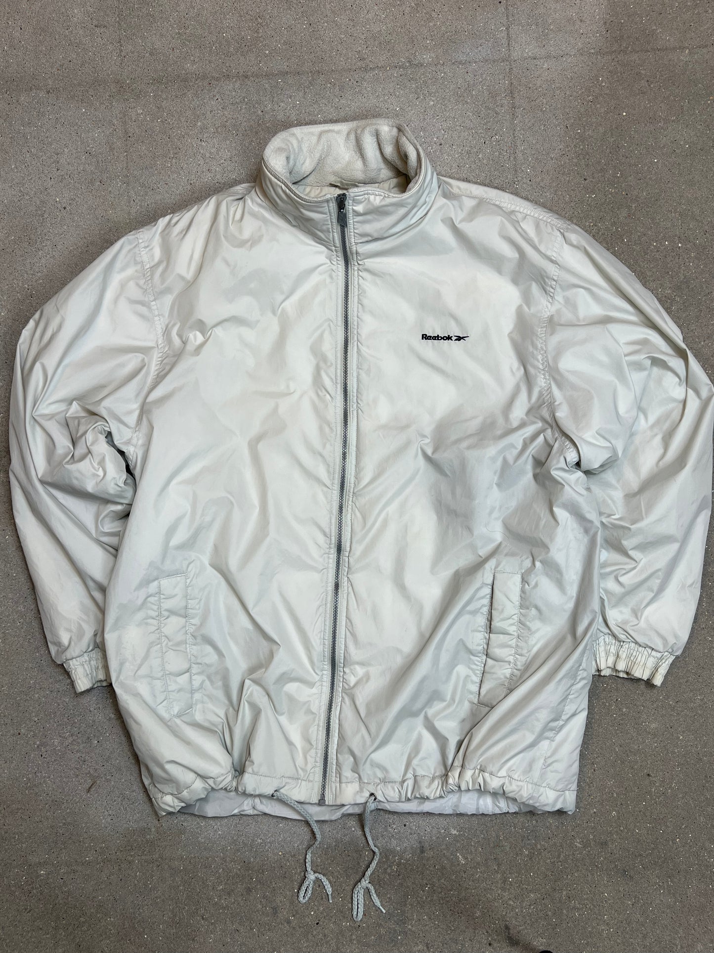 Wit Créme vintage Reebok Padded Coach jacket (XL)