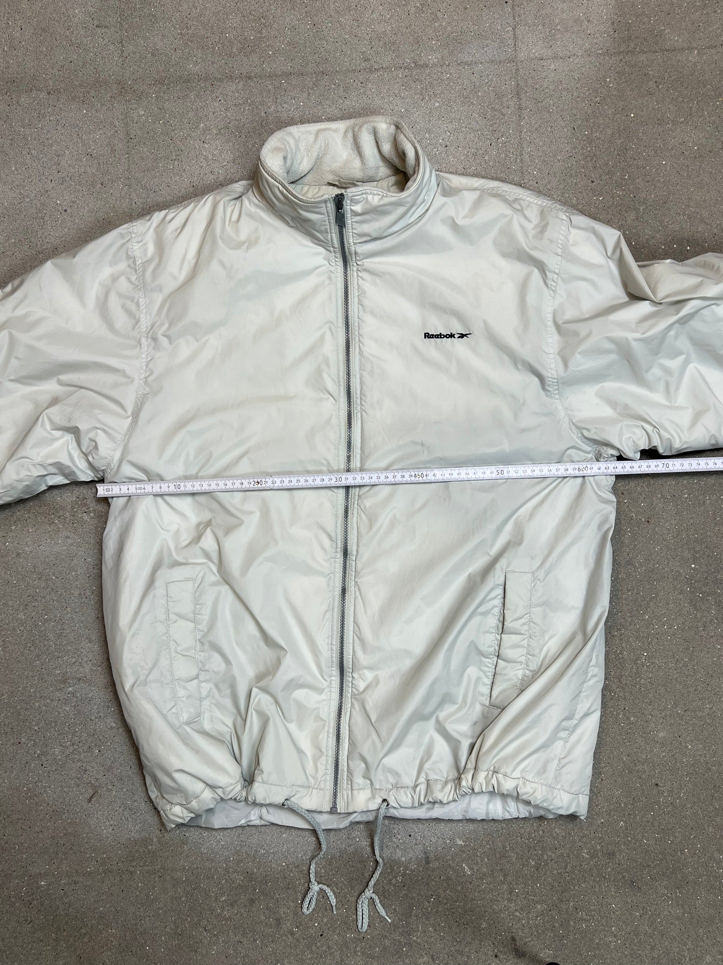 Wit Créme vintage Reebok Padded Coach jacket (XL)
