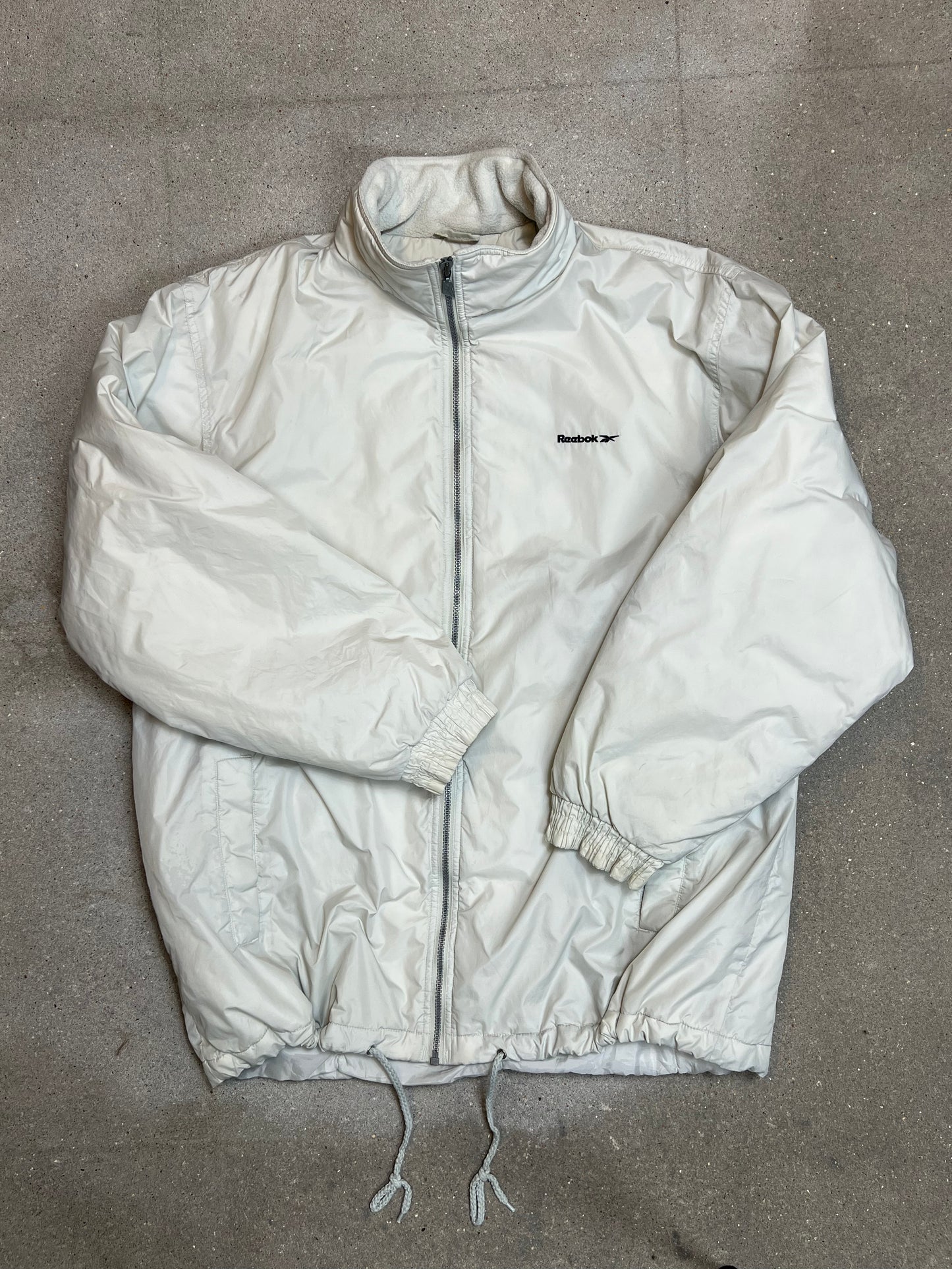Wit Créme vintage Reebok Padded Coach jacket (XL)