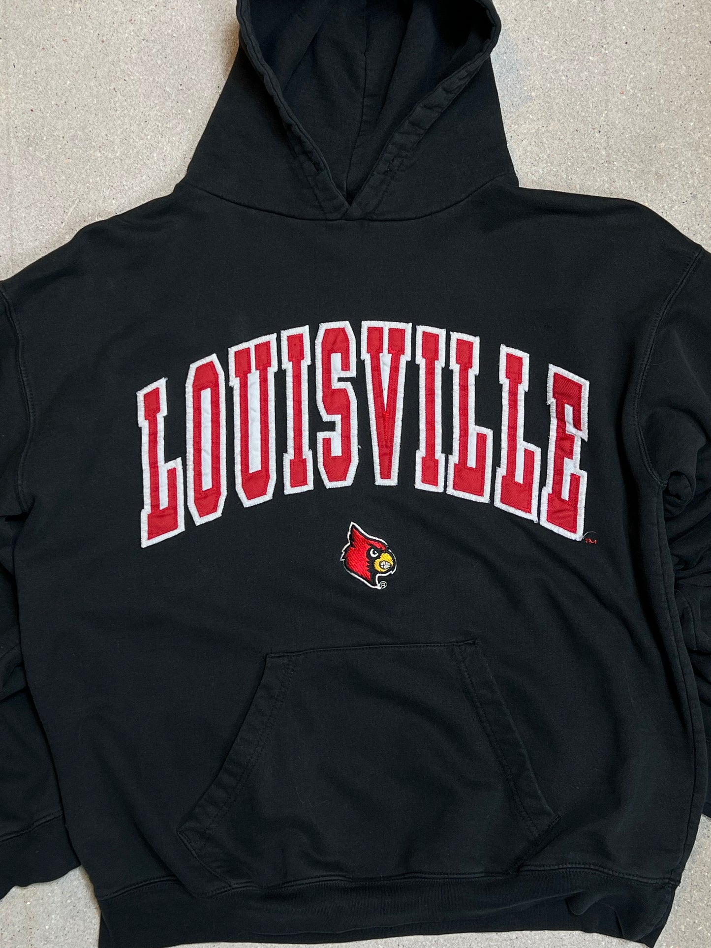 Black Louisville Cardinals American football NFL Varsity Hoodie (Large)