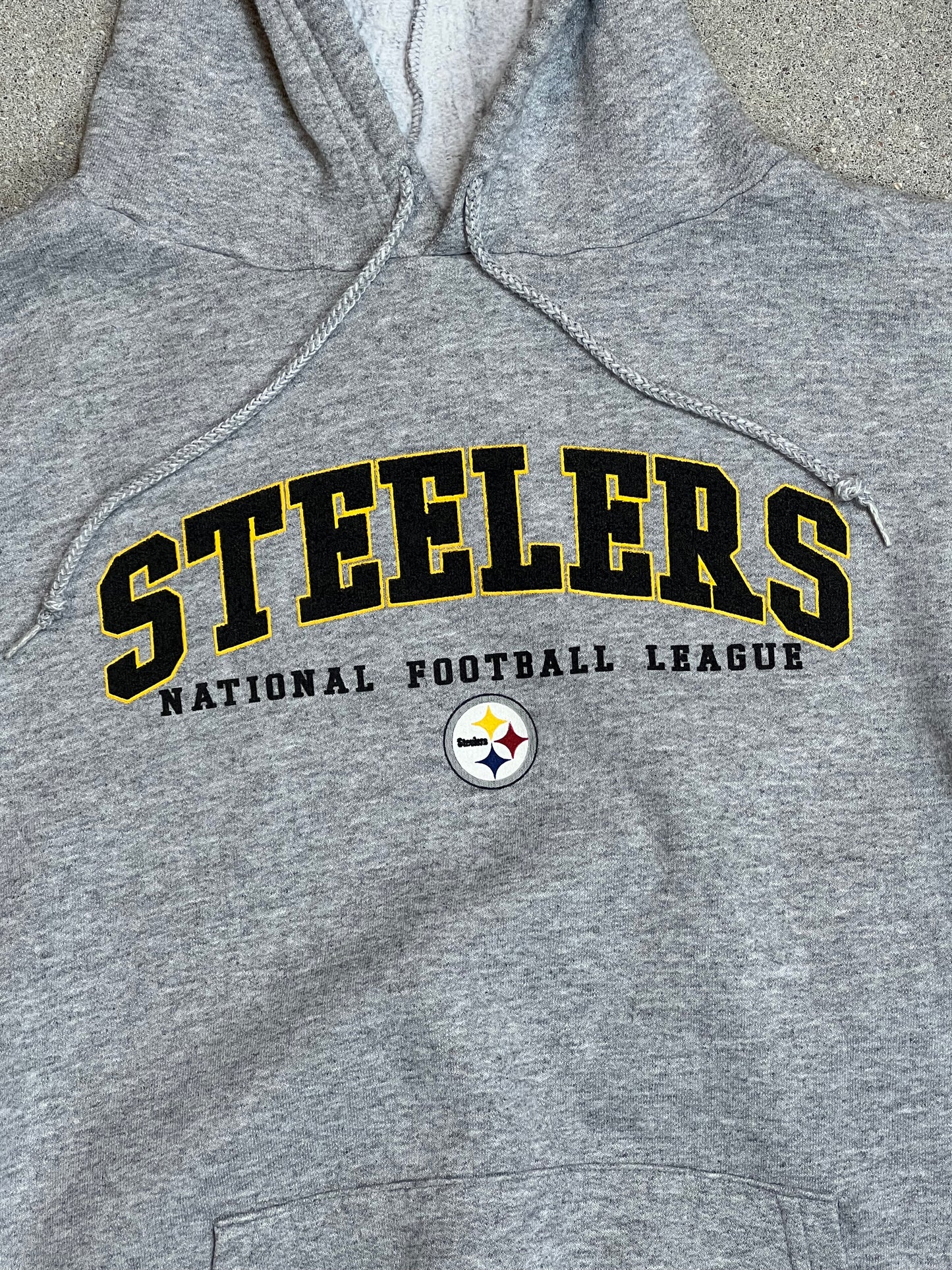 Heather Grey Pittsburgh Steelers NFL Varsity Hoodie