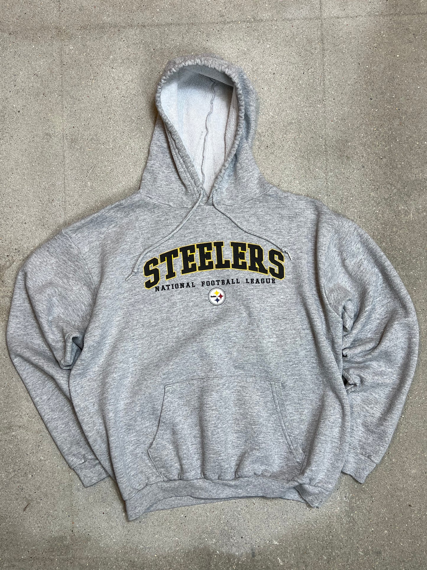 Heather Grey Pittsburgh Steelers NFL Varsity Hoodie