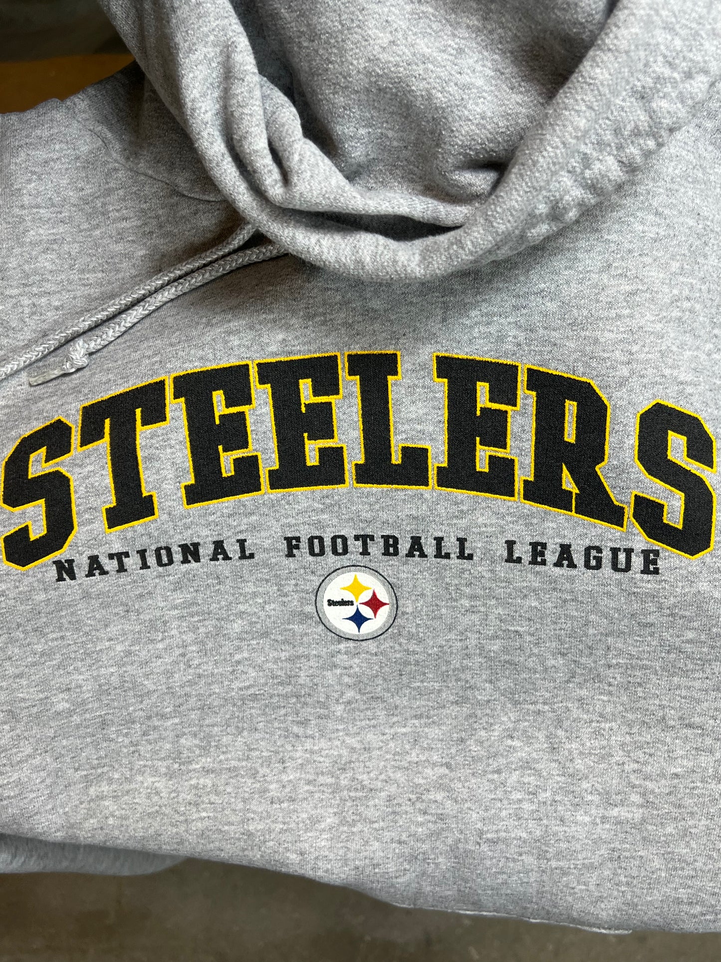 Heather Grey Pittsburgh Steelers NFL Varsity Hoodie