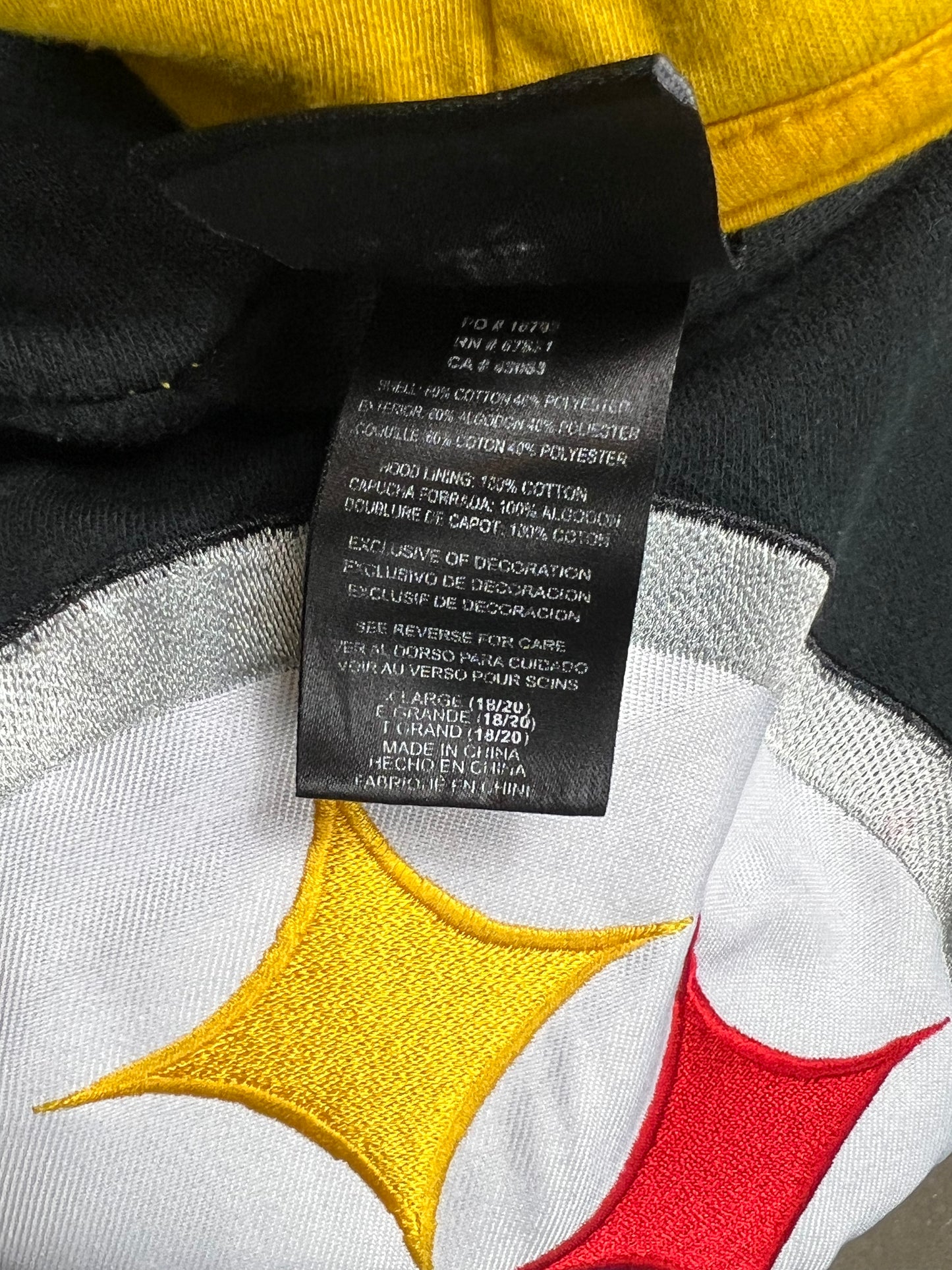 Black Pittsburgh Steelers NFL Varsity Hoodie (Small)(Youth 18-20)