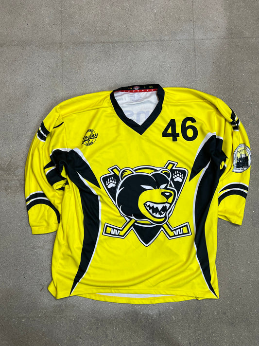 Yellow Black Aachener Eishockey Club Jersey Consten 46 (XL)