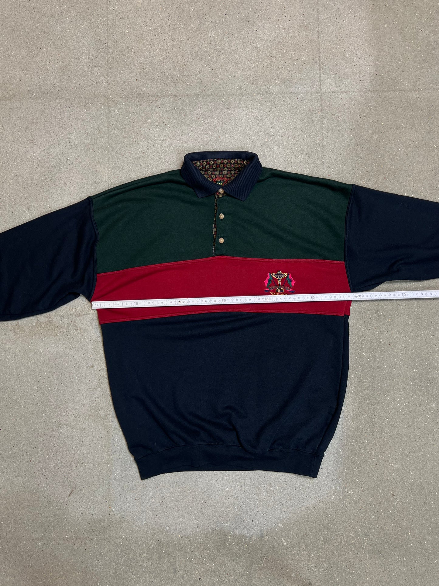 Vintage 90s State of Art Golf Open Rugby Longsleeve Polo (Large)