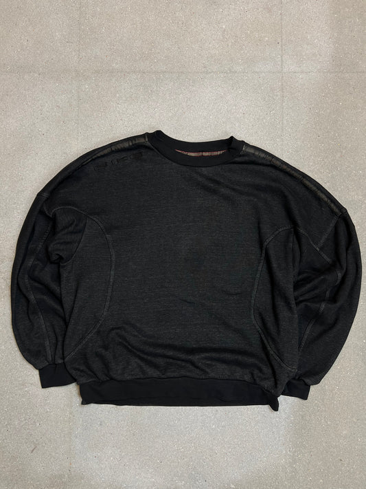 Black Melange Vintage y2k Nike Sweatshirt 2000s (Medium)
