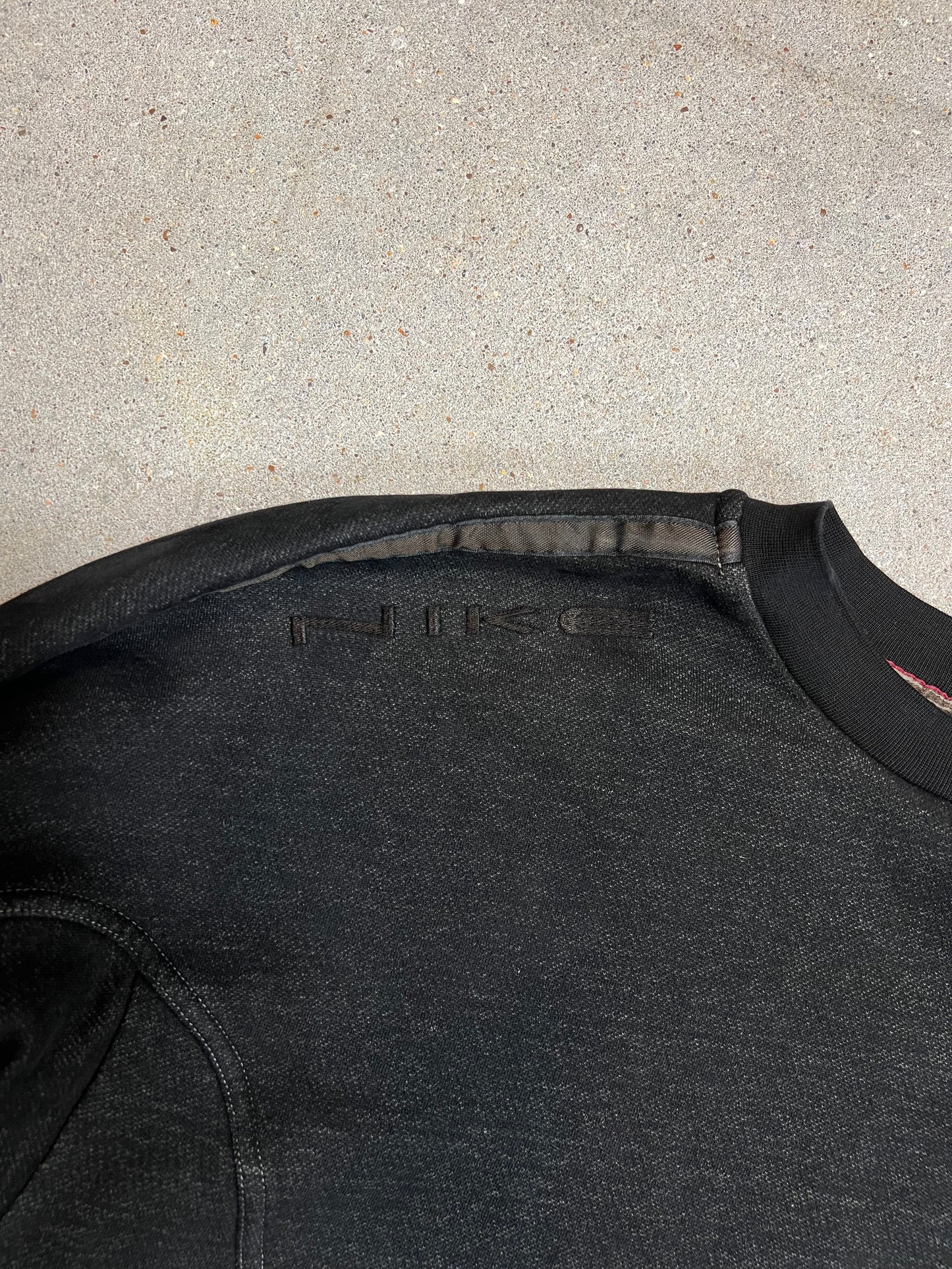 Black Melange Vintage y2k Nike Sweatshirt 2000s (Medium)