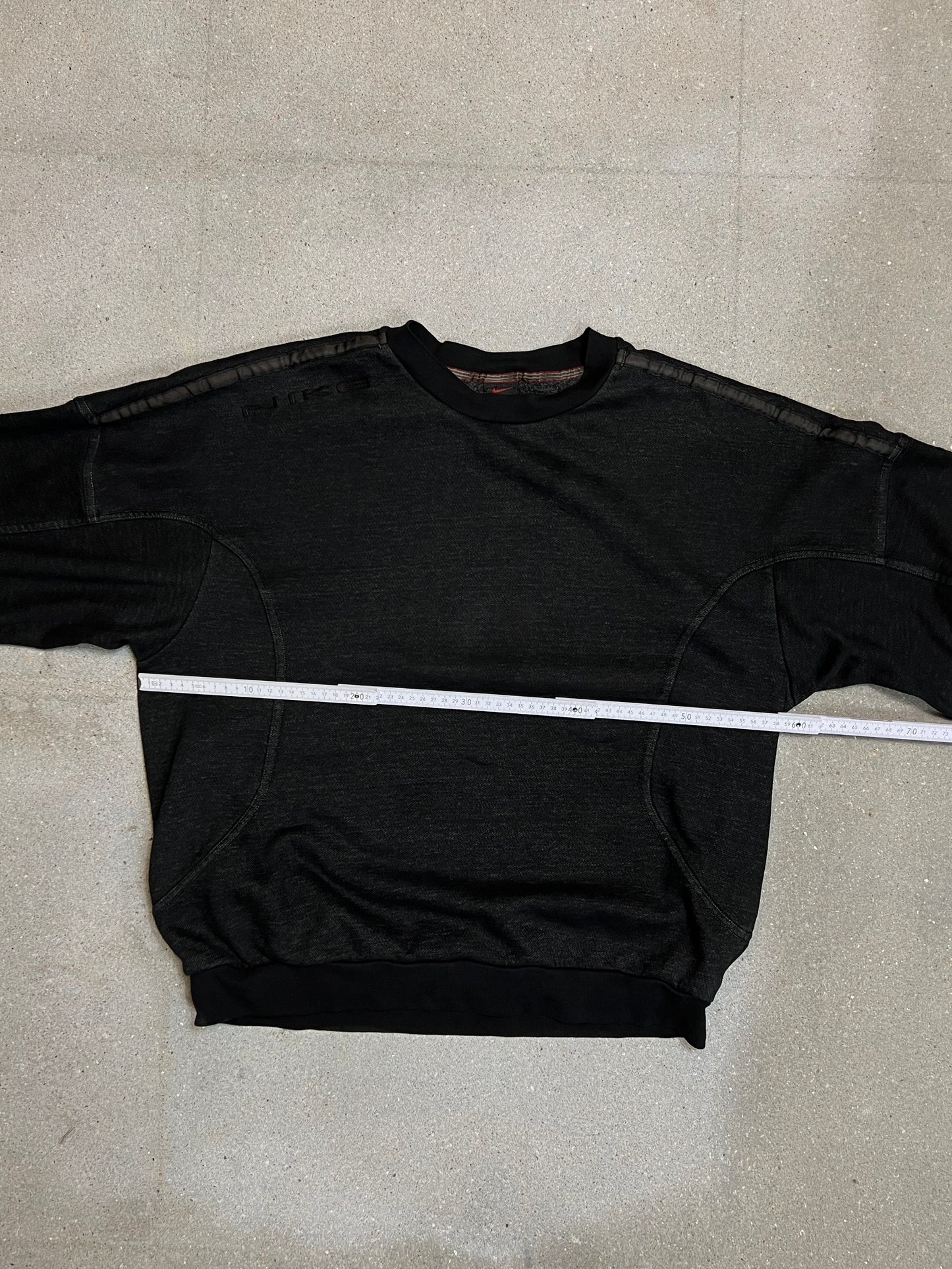 Black Melange Vintage y2k Nike Sweatshirt 2000s (Medium)