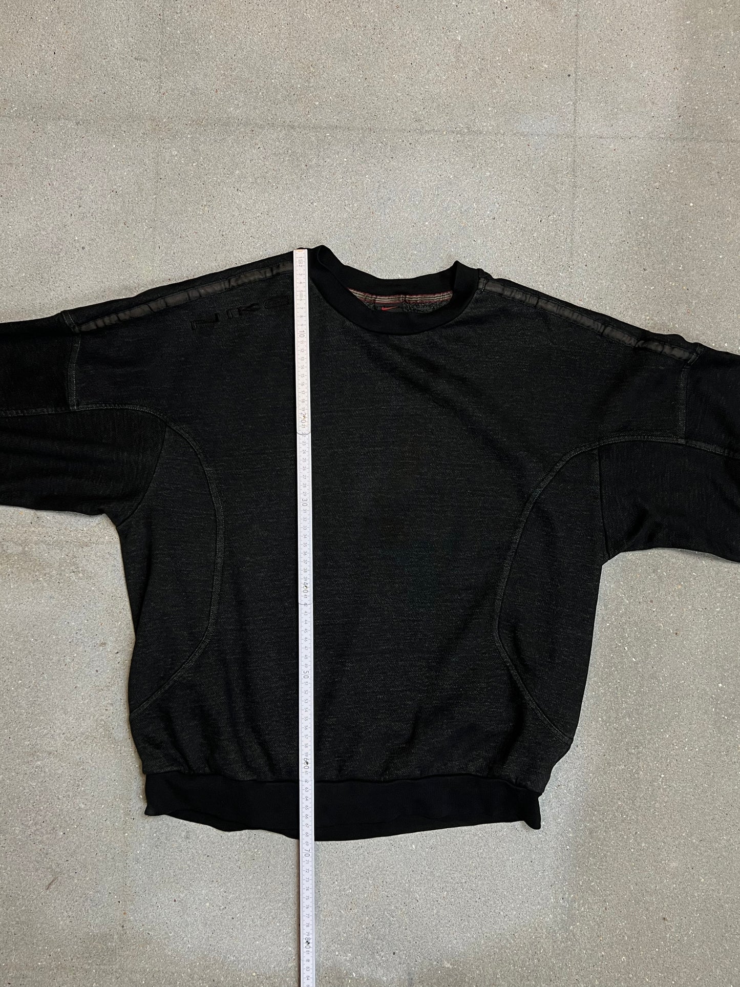 Black Melange Vintage y2k Nike Sweatshirt 2000s (Medium)