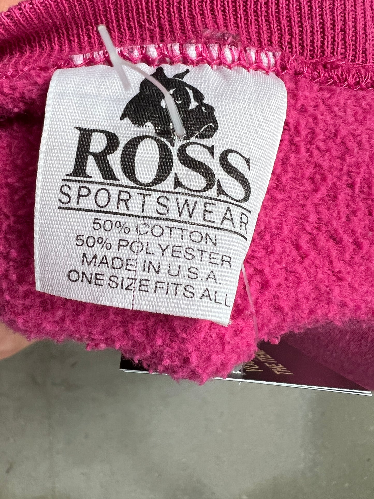90s Pink Ross Sportswear YALE University varsity sweatshirt Made in USA (Small)